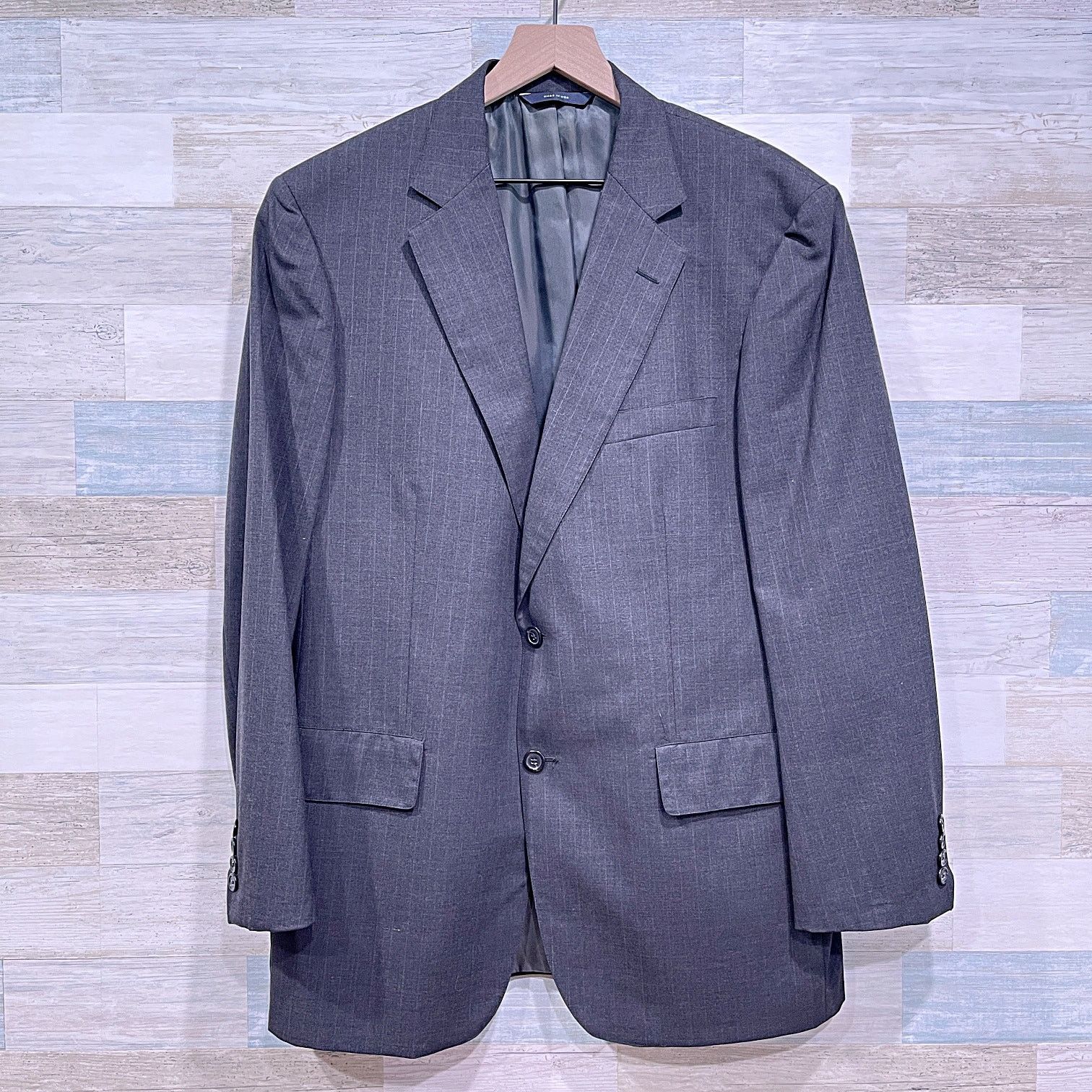 Brooks Brothers Brooks Brothers Brooksease Wool Suit Gray Stripe Mens 42R Size 42R - 2 Thumbnail