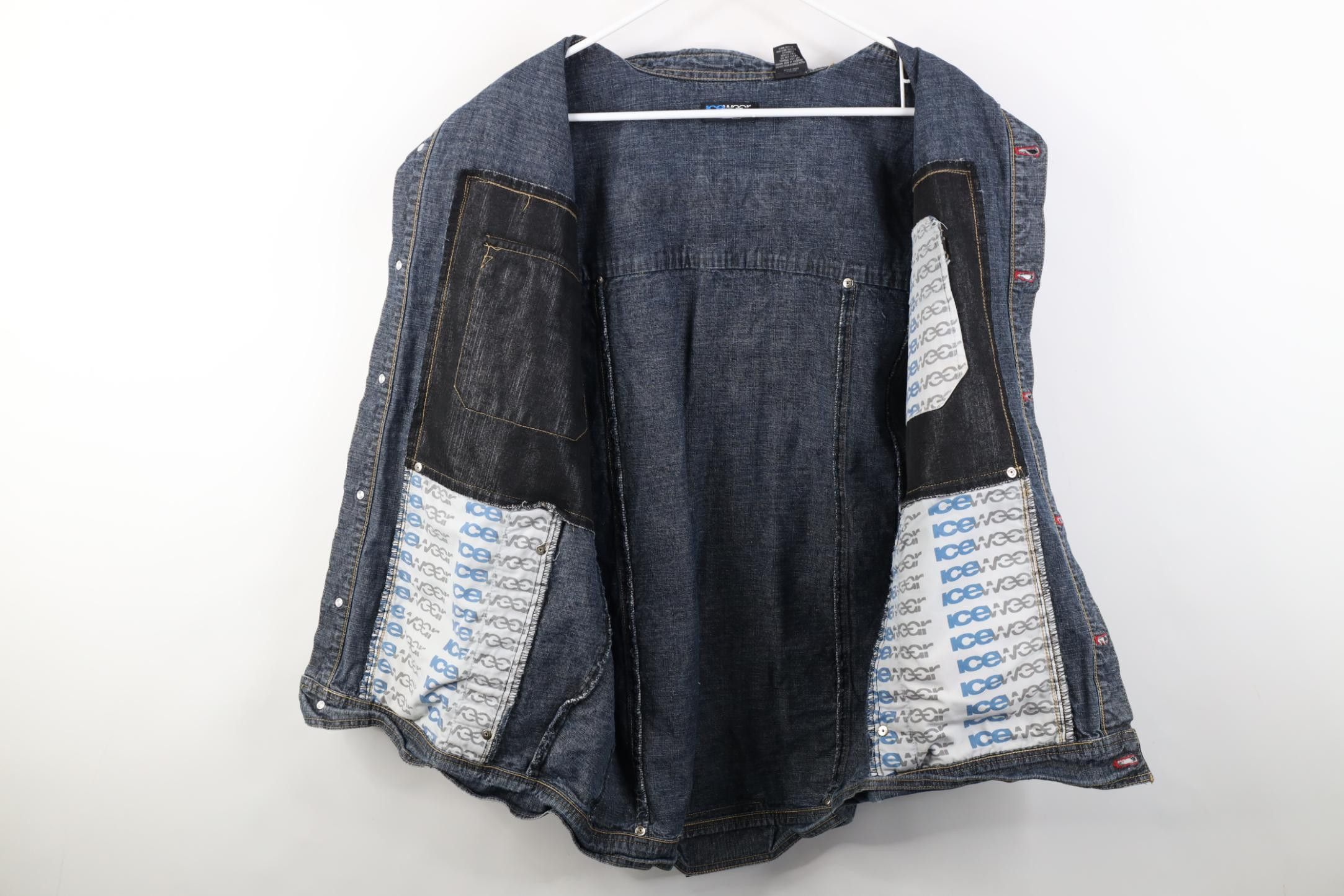 Vintage Vintage 90s Y2K Streetwear Ice T Rap Sleeveless Denim Vest Size US L / EU 52-54 / 3 - 11 Thumbnail