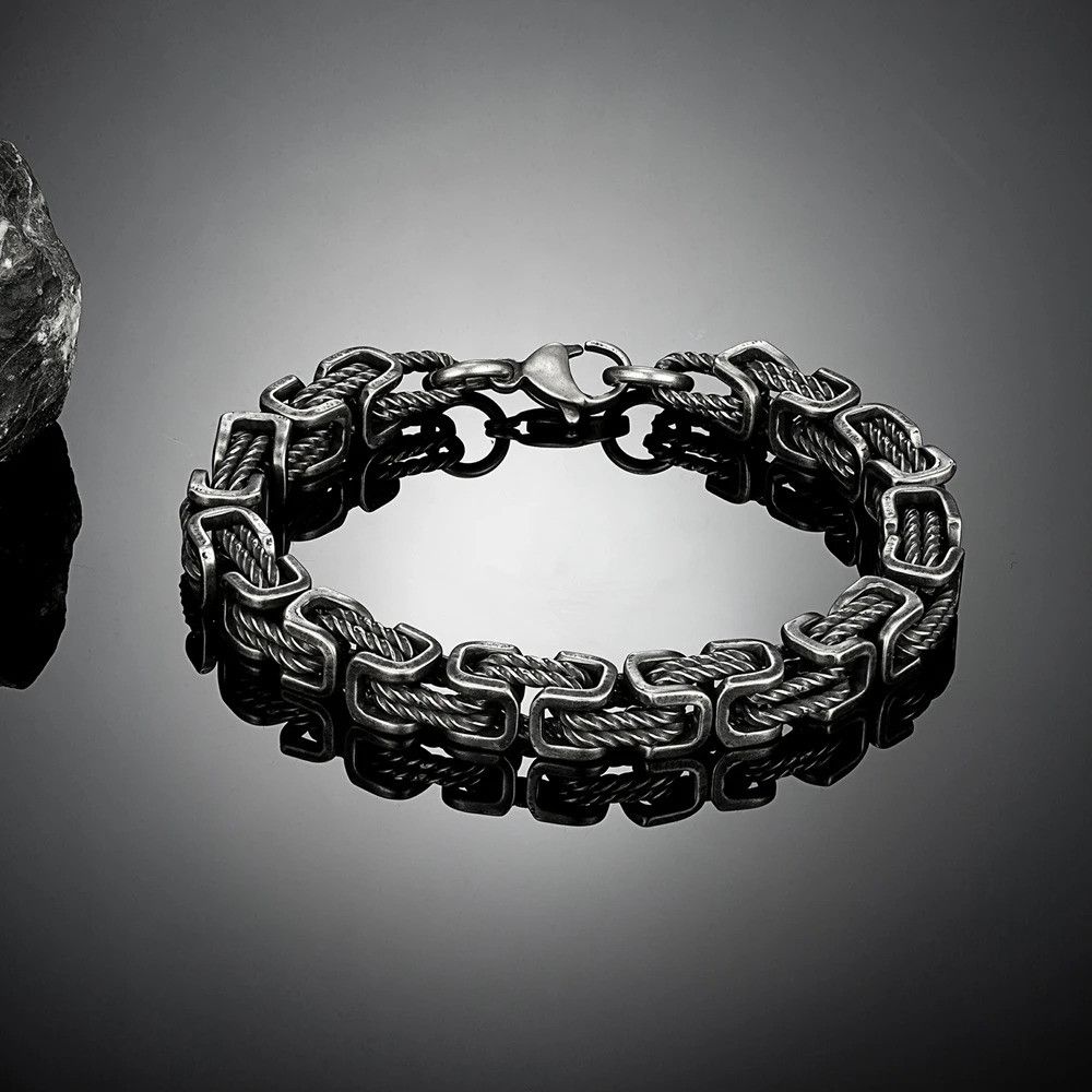 Other Geometric Byzantine Link Chain Bracelet Punk Gift For Him Size ONE SIZE - 7 Thumbnail
