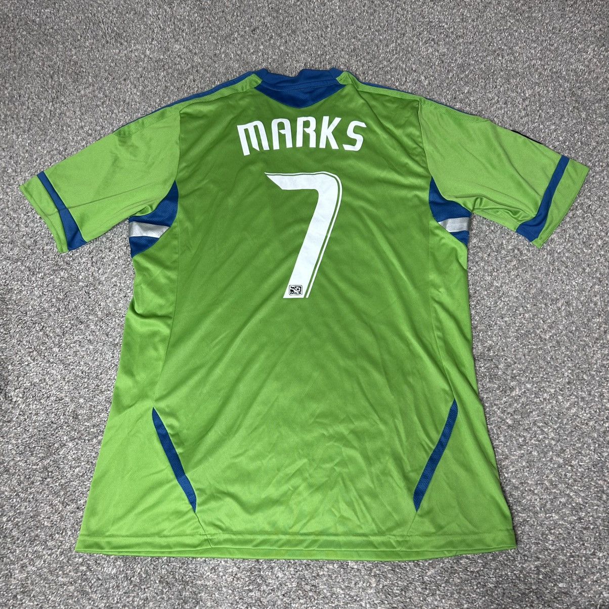 Adidas 2011 Seattle sounders fc mls marks #7 soccer jersey Size US L / EU 52-54 / 3 - 2 Thumbnail
