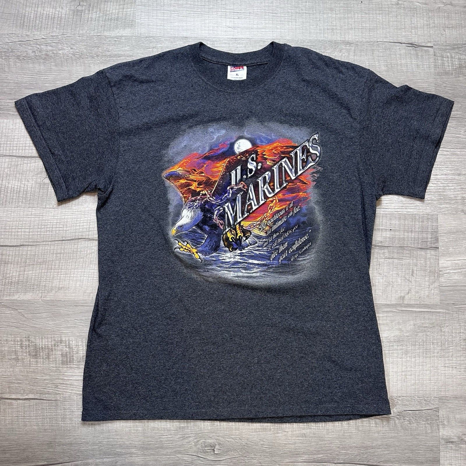 Vintage Vintage 90s SOFFE U.S. Marines Short Sleeve T-Shirt Men’s XL Size US XL / EU 56 / 4 - 1 Thumbnail