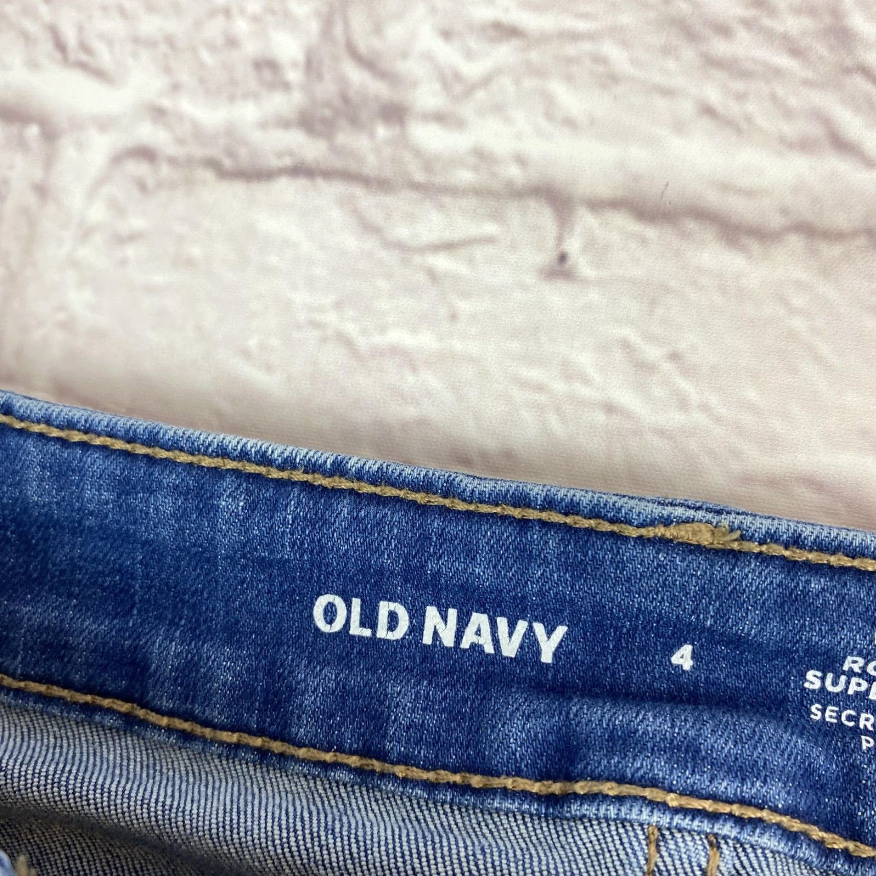 Old Navy Old Navy Jeans 4 Womens Blue High Rise Rockstar Super Skinny Stretch Denim Size 27" / US 4 / IT 40 - 3 Thumbnail