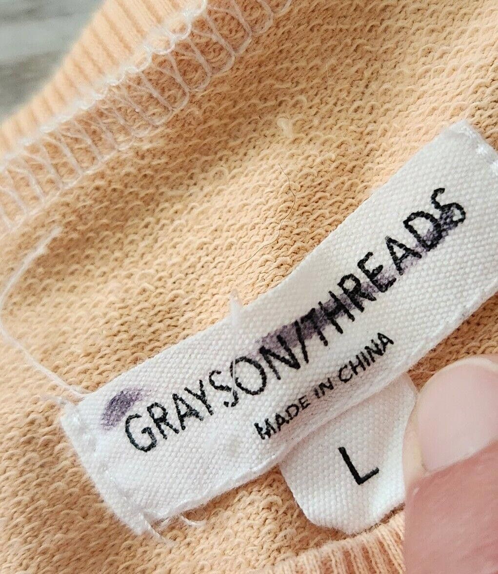Designer Grayson Threads Crop Sweatshirt Large Ombre Orange Purple Size L / US 10 / IT 46 - 3 Thumbnail