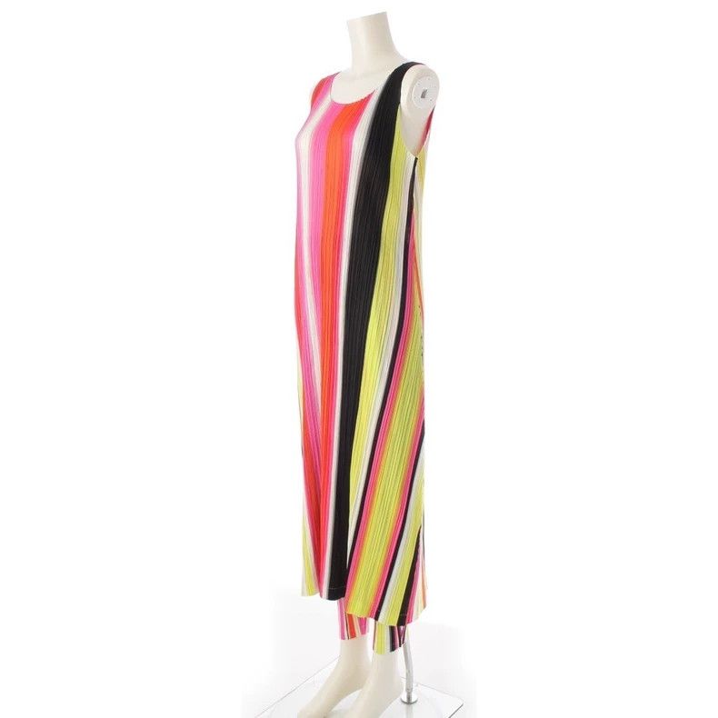 Issey Miyake Issey Miyake size:4 Pink and yellow aurora dress Size XS / US 0-2 / IT 36-38 - 2 Thumbnail