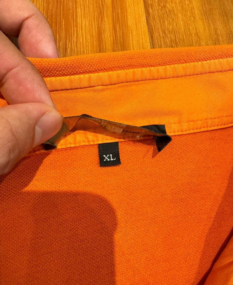 Loro Piana LORO PIANA Pure cotton orange Polo shirt Size US XL / EU 56 / 4 - 3 Thumbnail