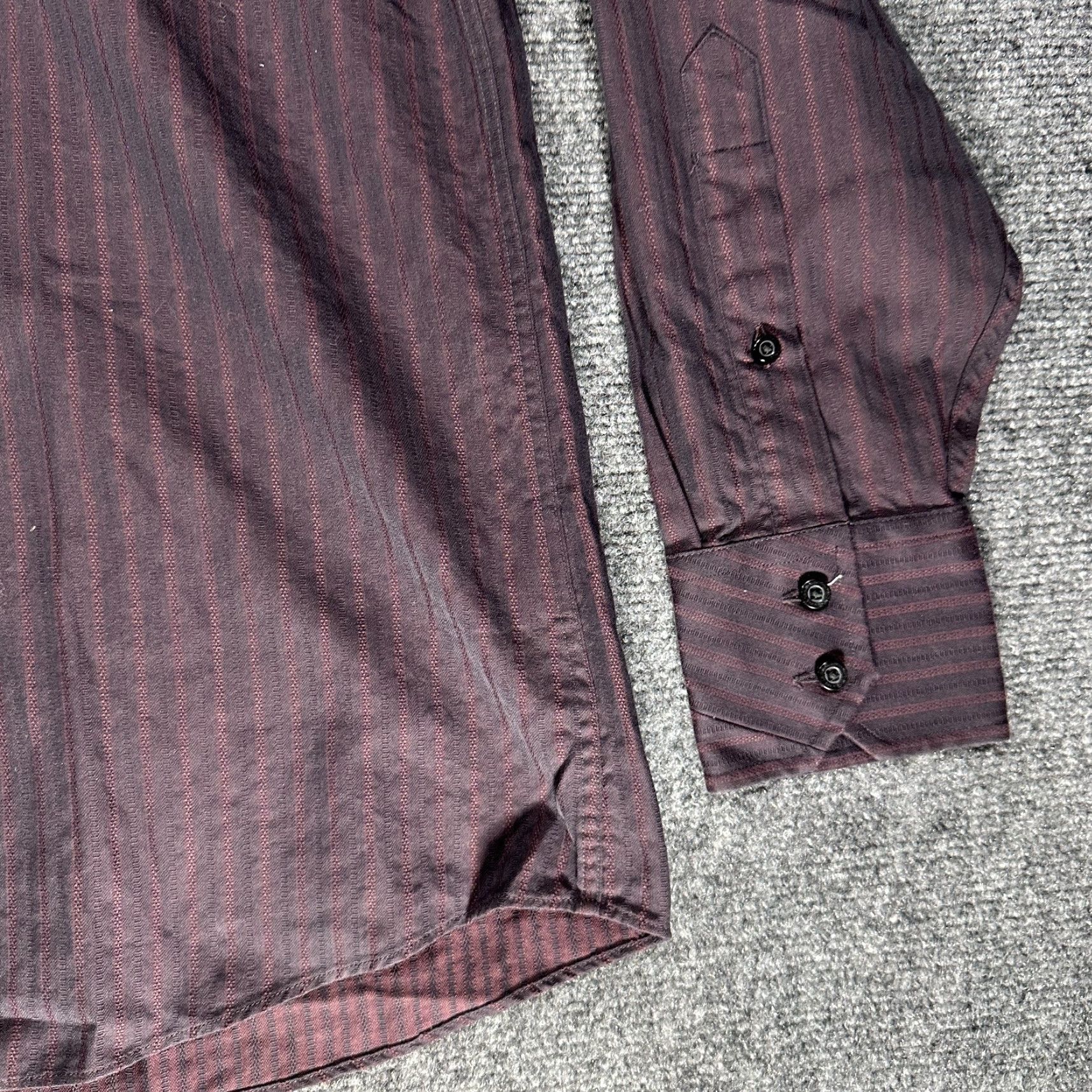 Ben Sherman Ben Sherman Shirt Mens 15 Medium Button Up Purple Stripe Cotton Pocket Size US M / EU 48-50 / 2 - 4 Thumbnail