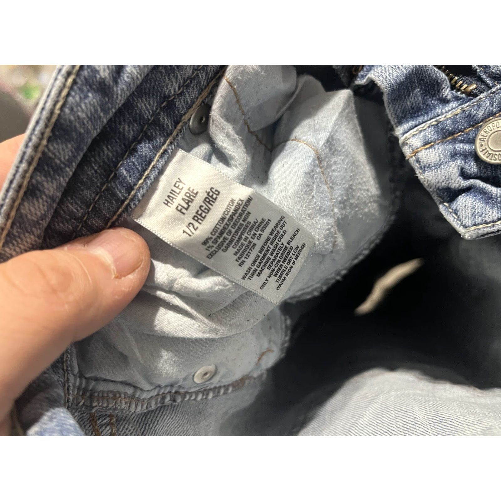 Aeropostale VINTAGE Aeropostale Women's Jeans Straight Regular 32In Blue Distressed Denim Mid Rise 2000s Girls Size 25" / US 0 / IT 36 - 5 Thumbnail