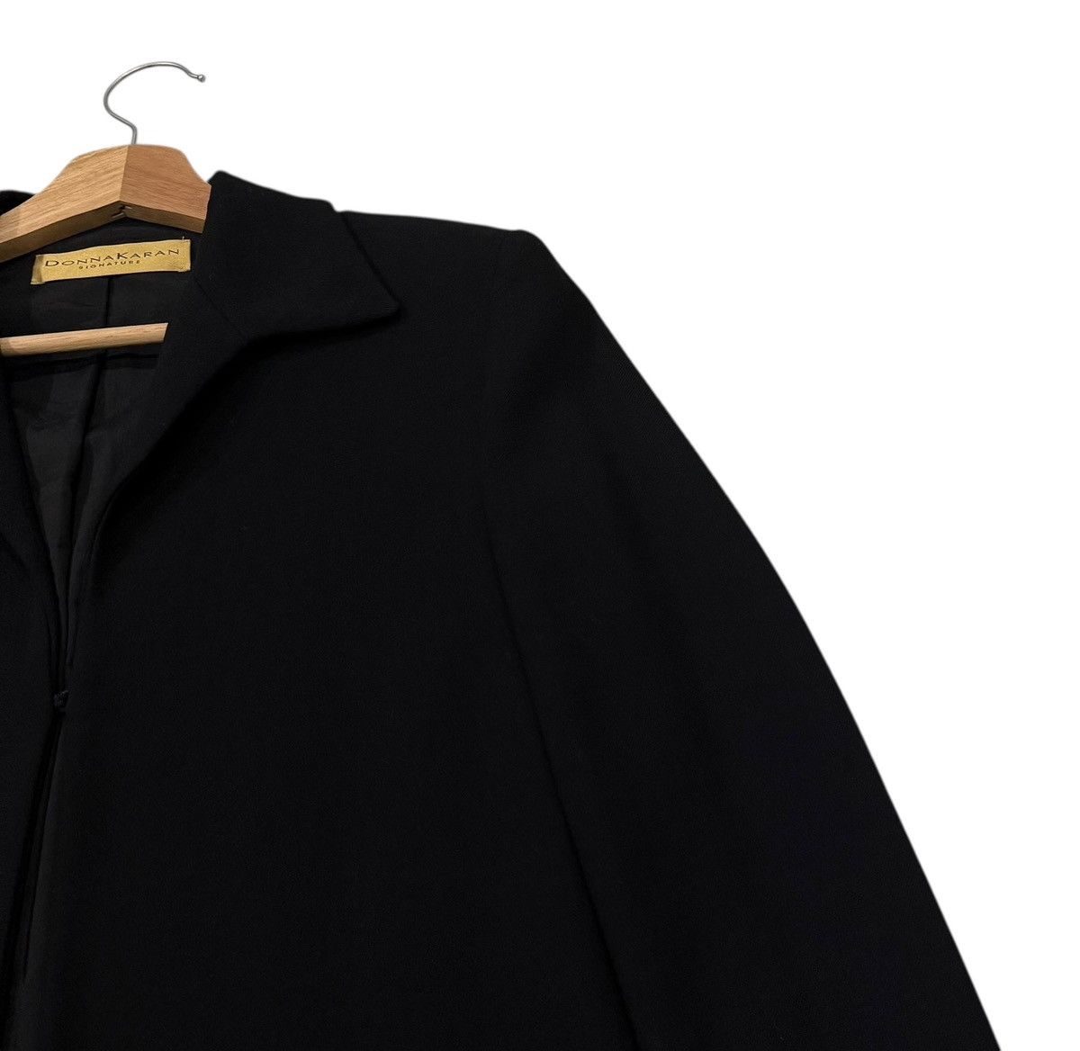 Vintage Donna Karan Signature Wool Rayon Hook Button Jacket