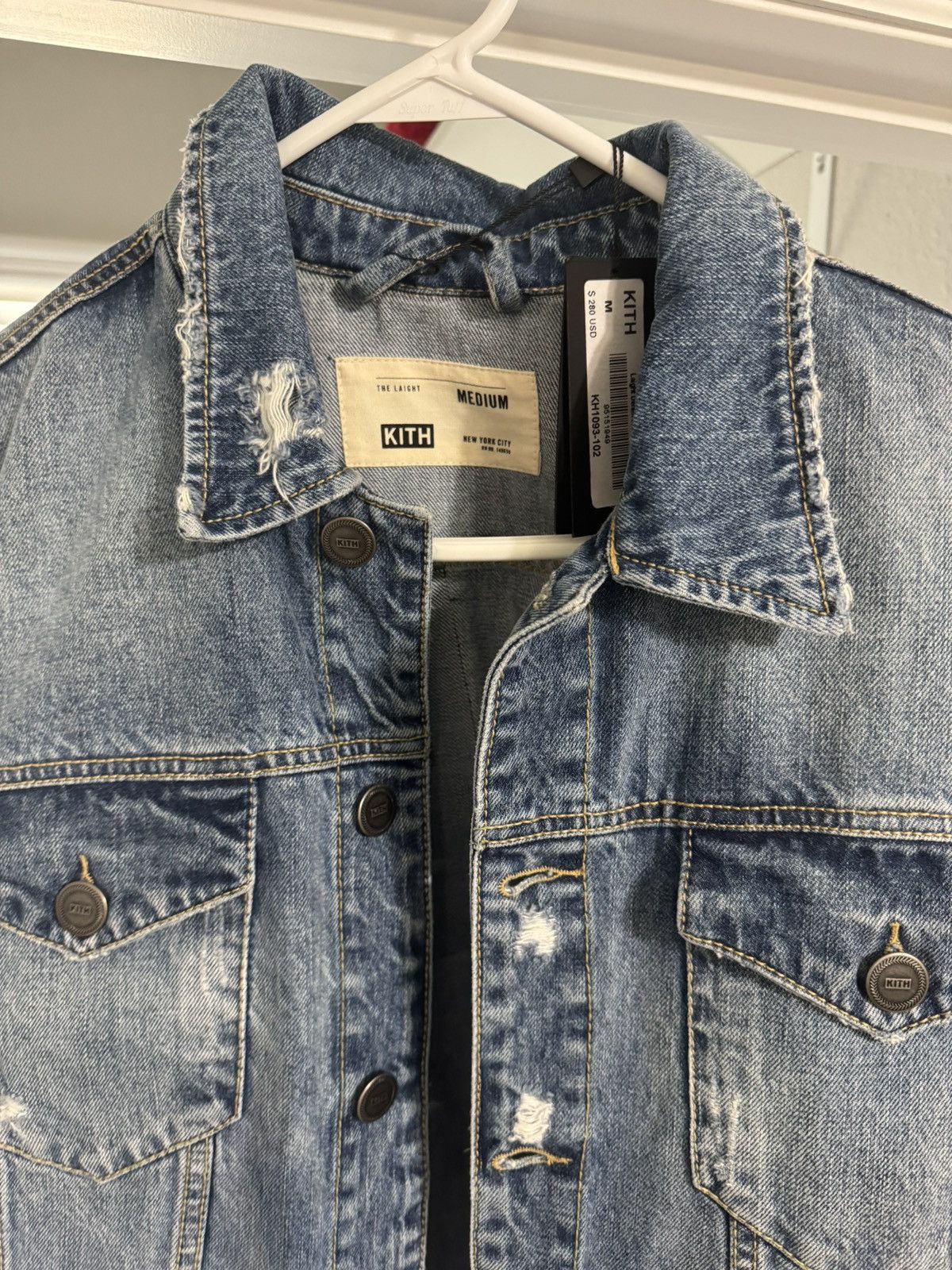 L KITH LAIGHT DENIM JACKET STELLA BLUE