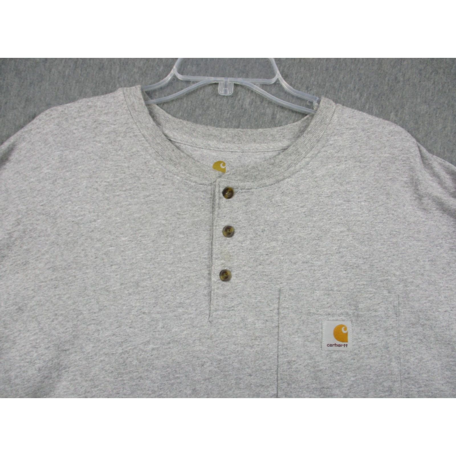 Carhartt Carhartt Mens 3XL Shirt Long Sleeve Henley Pocket Original Fit K128 Work Size US XXL / EU 58 / 5 - 4 Thumbnail