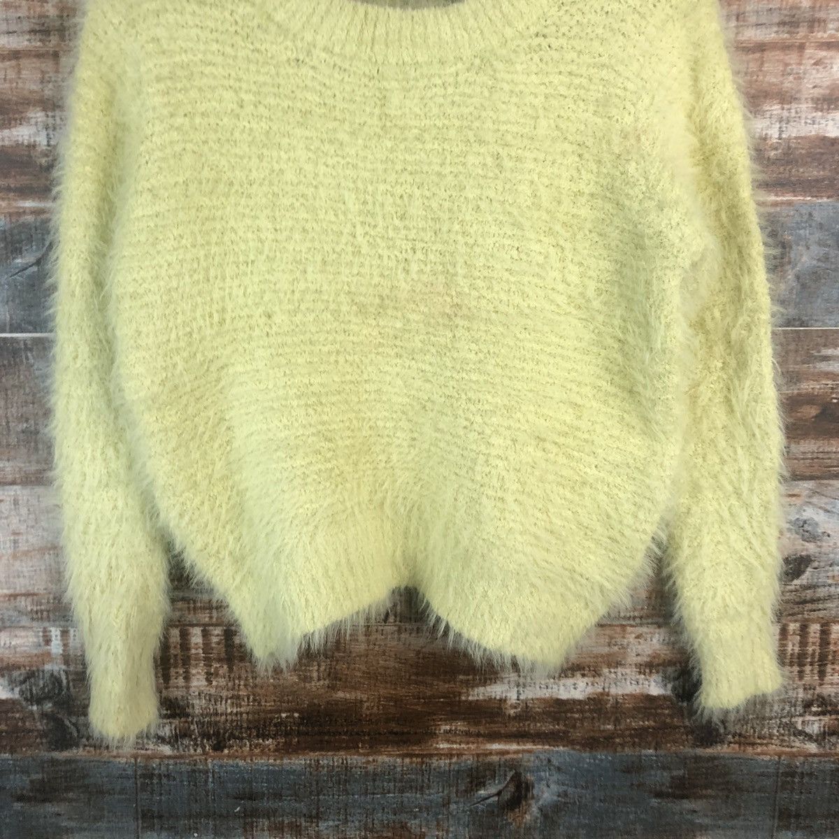 Vintage DL Choco Raffine Yellow Mohair Knitwear #C541 Size M / US 6-8 / IT 42-44 - 6 Thumbnail