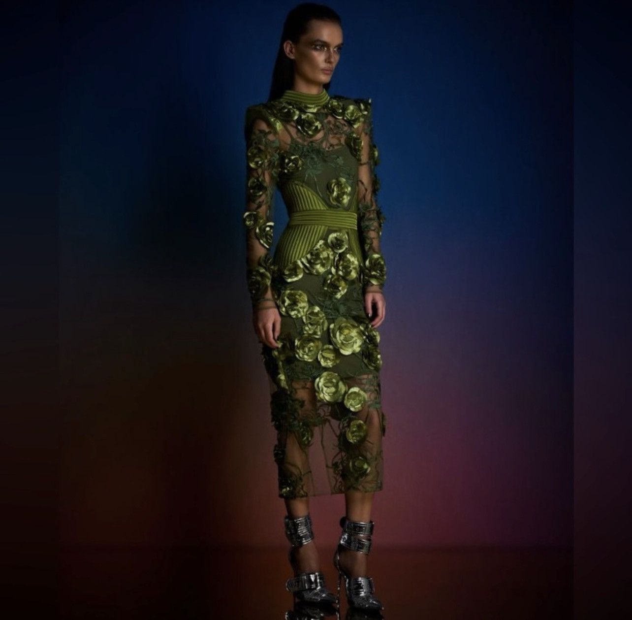 Other Zhivago Floral-Embellished Vendetta Dress size 6 Size M / US 6-8 / IT 42-44 - 4 Thumbnail