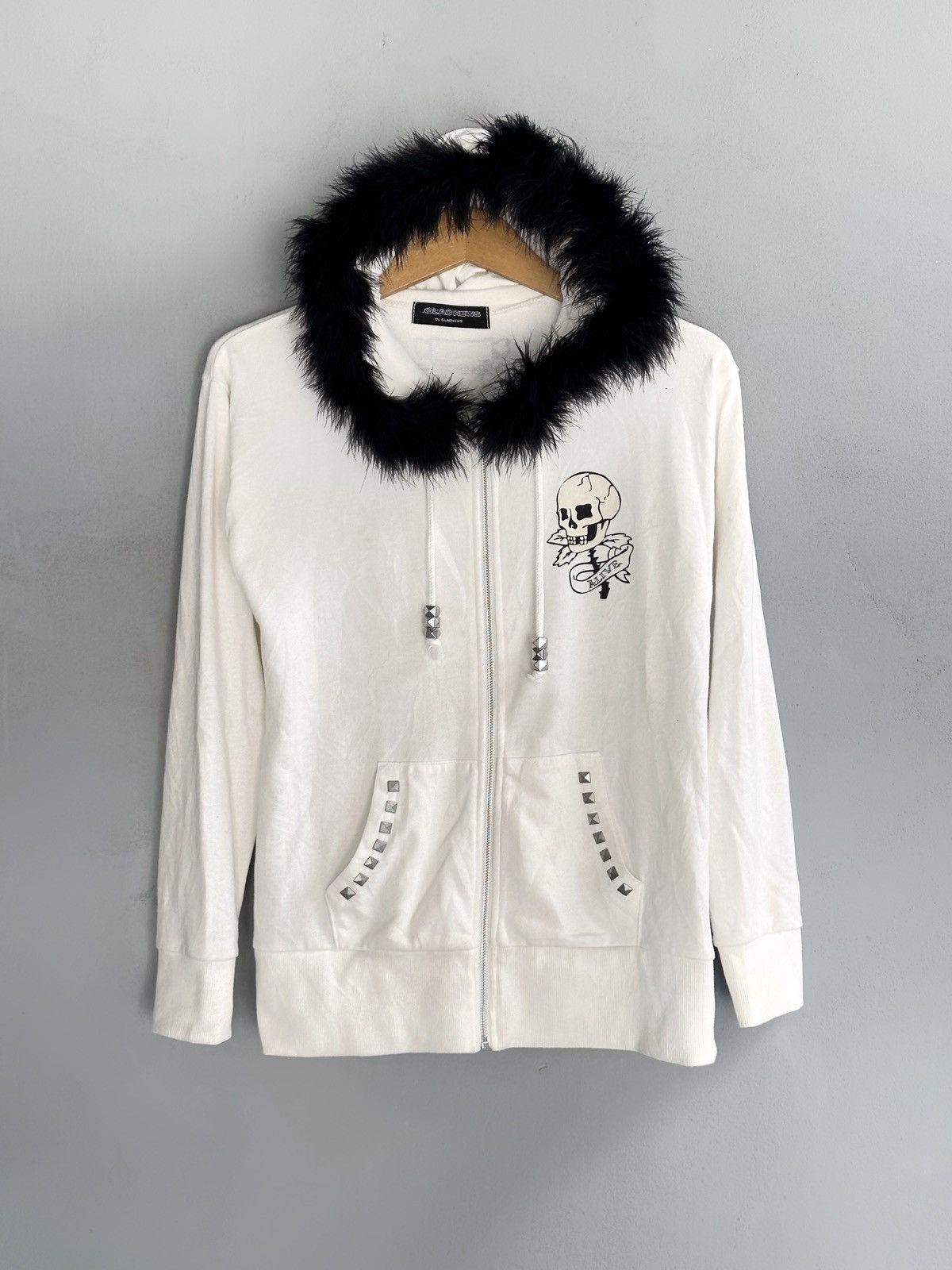 14th Addiction × Japanese Brand × Le Grande Bleu (L.G.B.) 💥 fur hoodie studded gladnews skull skelton ifsxstyle lgb Size US M / EU 48-50 / 2 - 1 Thumbnail