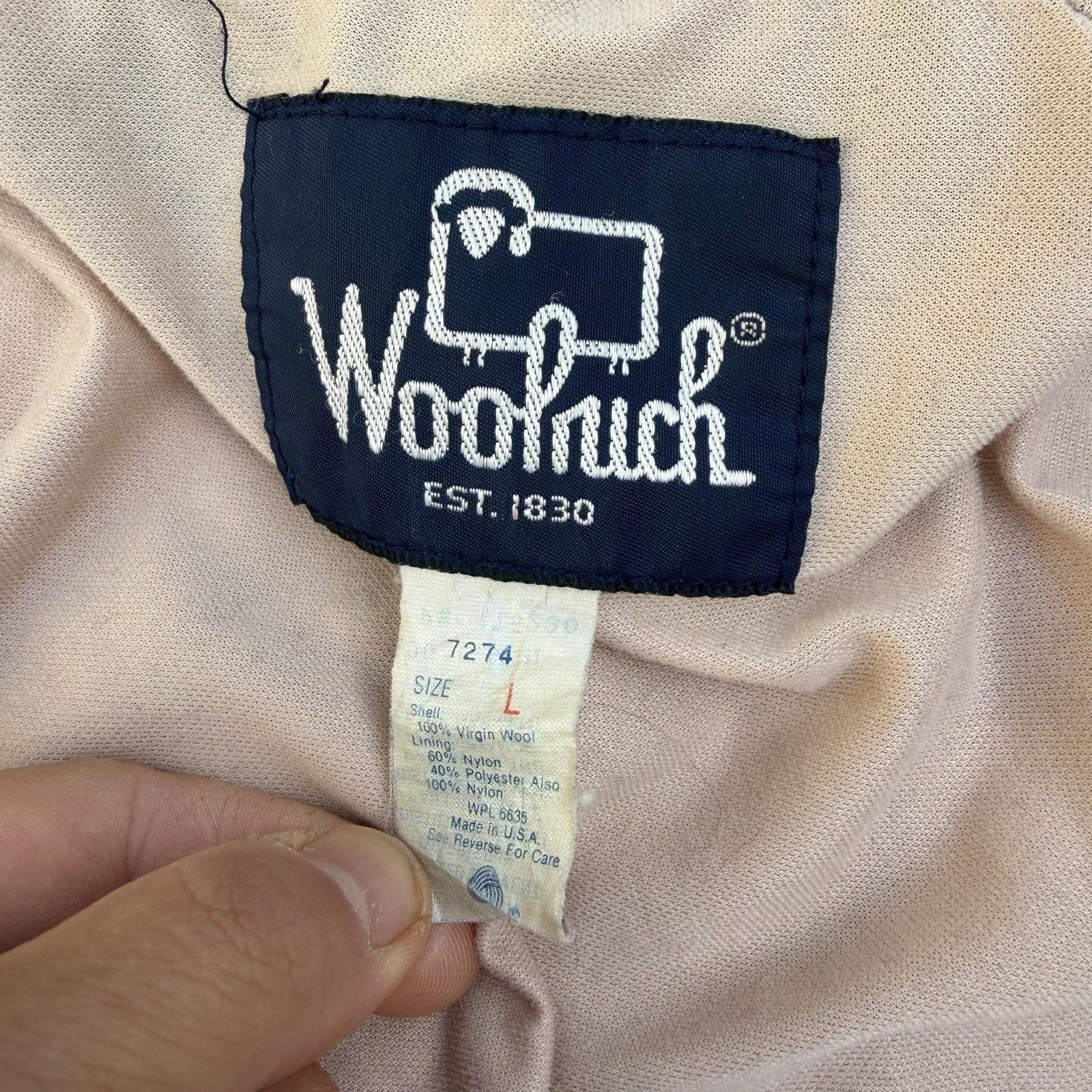 Vintage × Woolrich Woolen Mills Vintage 80s Woolrich Gore-Tex Frogskin Camo Wool Jacket Size US L / EU 52-54 / 3 - 5 Thumbnail