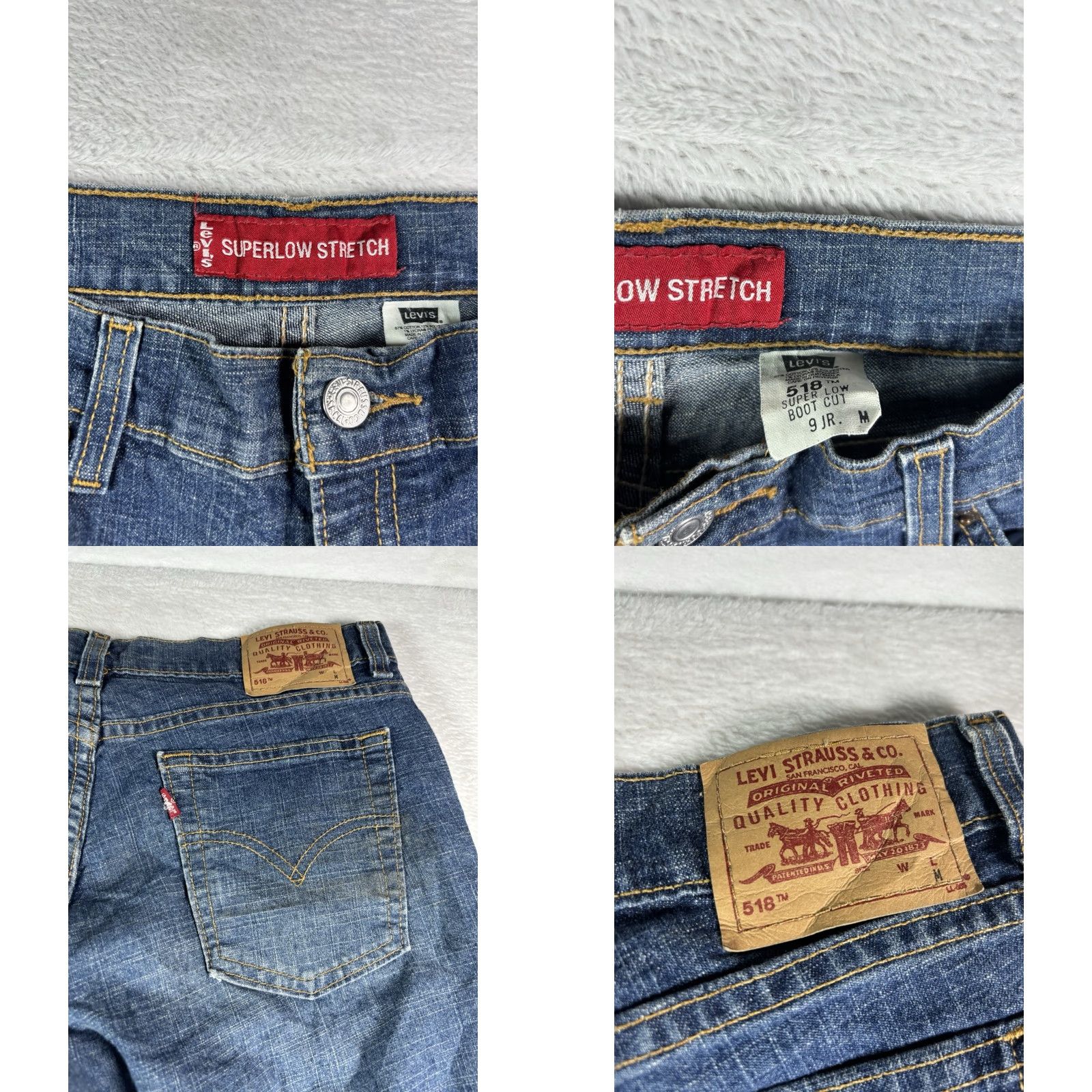 Levi's Levi's 518 Jeans Women's Jeans 9 Jr Blue Denim Bootcut Dark Wash Stretch Size 30" / US 8 / IT 44 - 8 Thumbnail