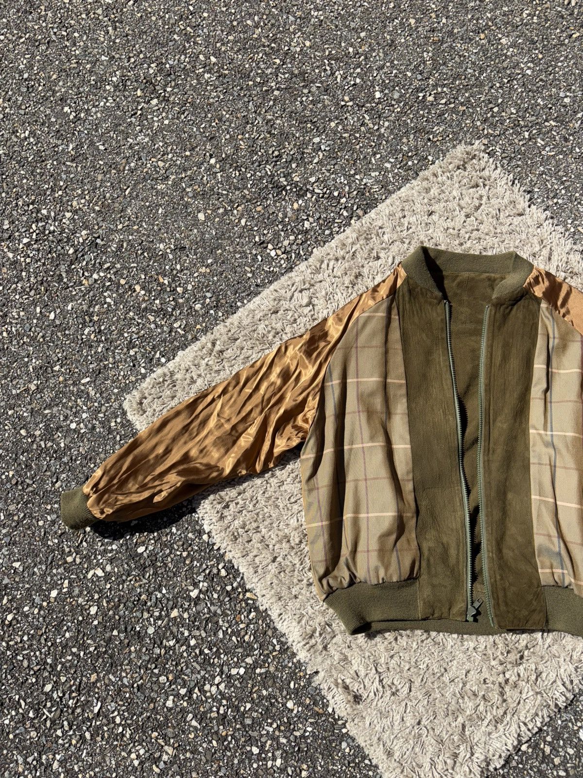 Burberry Burberry Vintage Green Suede Bomber Jacket – Genuine Leather Size US S / EU 44-46 / 1 - 6 Thumbnail