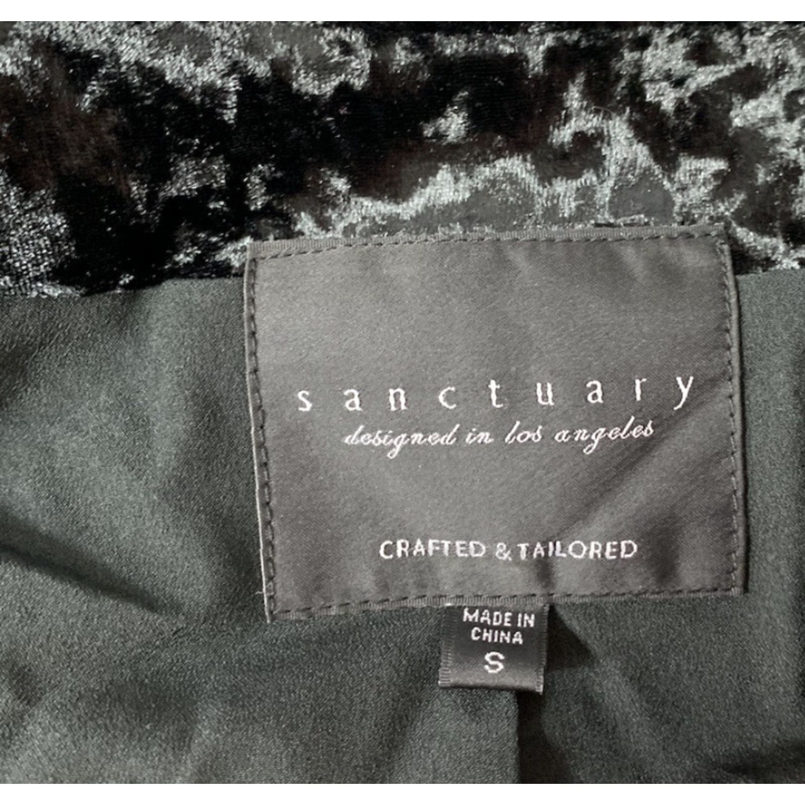 Sanctuary Sanctuary Los Angeles Velvet Black Jacket Size Small Womens Size S / US 4 / IT 40 - 4 Thumbnail