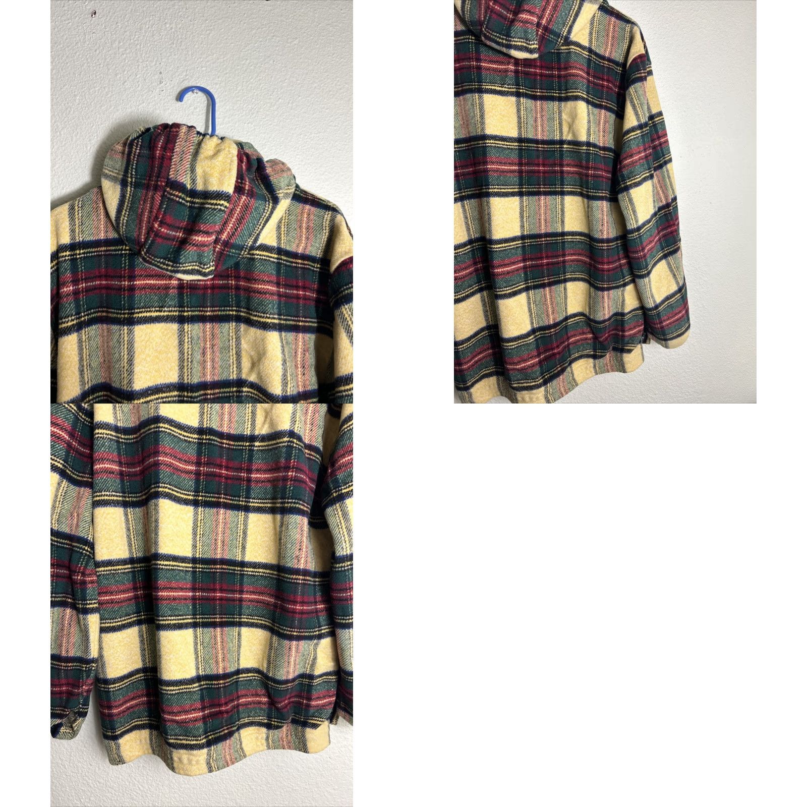 Vintage VINTAGE Tango Hotel Mens Large Pullover Hoodie Plaid Zip Side Pouch Pocket Street Wear Size US L / EU 52-54 / 3 - 10 Thumbnail