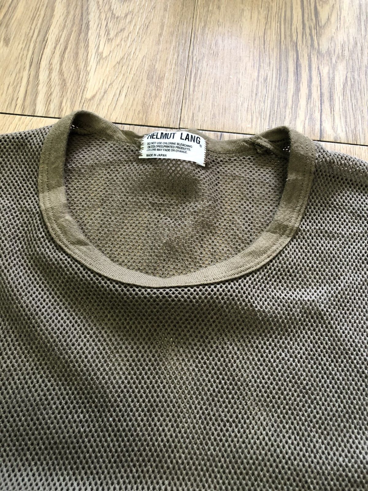 Helmut Lang × Vintage Vintage Helmut Lang mesh stretchy Tshirt Size US M / EU 48-50 / 2 - 4 Thumbnail
