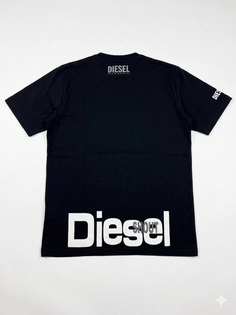 Diesel Diesel Black Graphic Big Logo Tee Shirt "SHOUT" - Size L Size US L / EU 52-54 / 3 - 2 Thumbnail