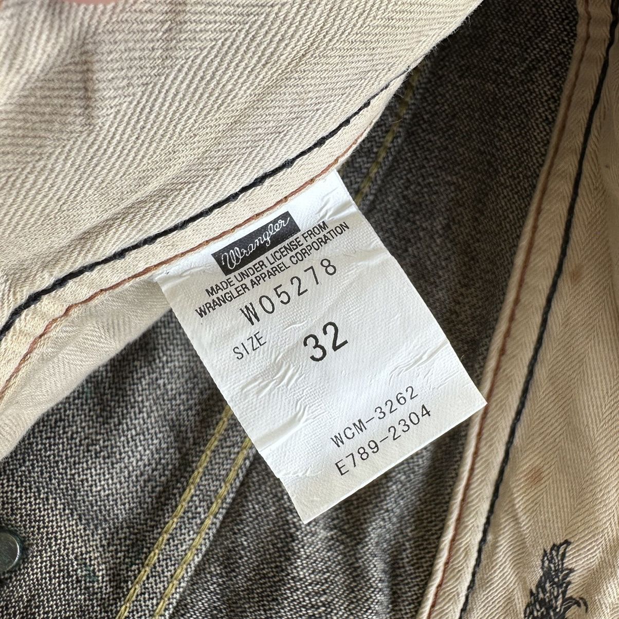 Japanese Brand Vintage Wrangler Distressed Raw Faded Denim Flare Jean Pant Size US 35 - 9 Thumbnail