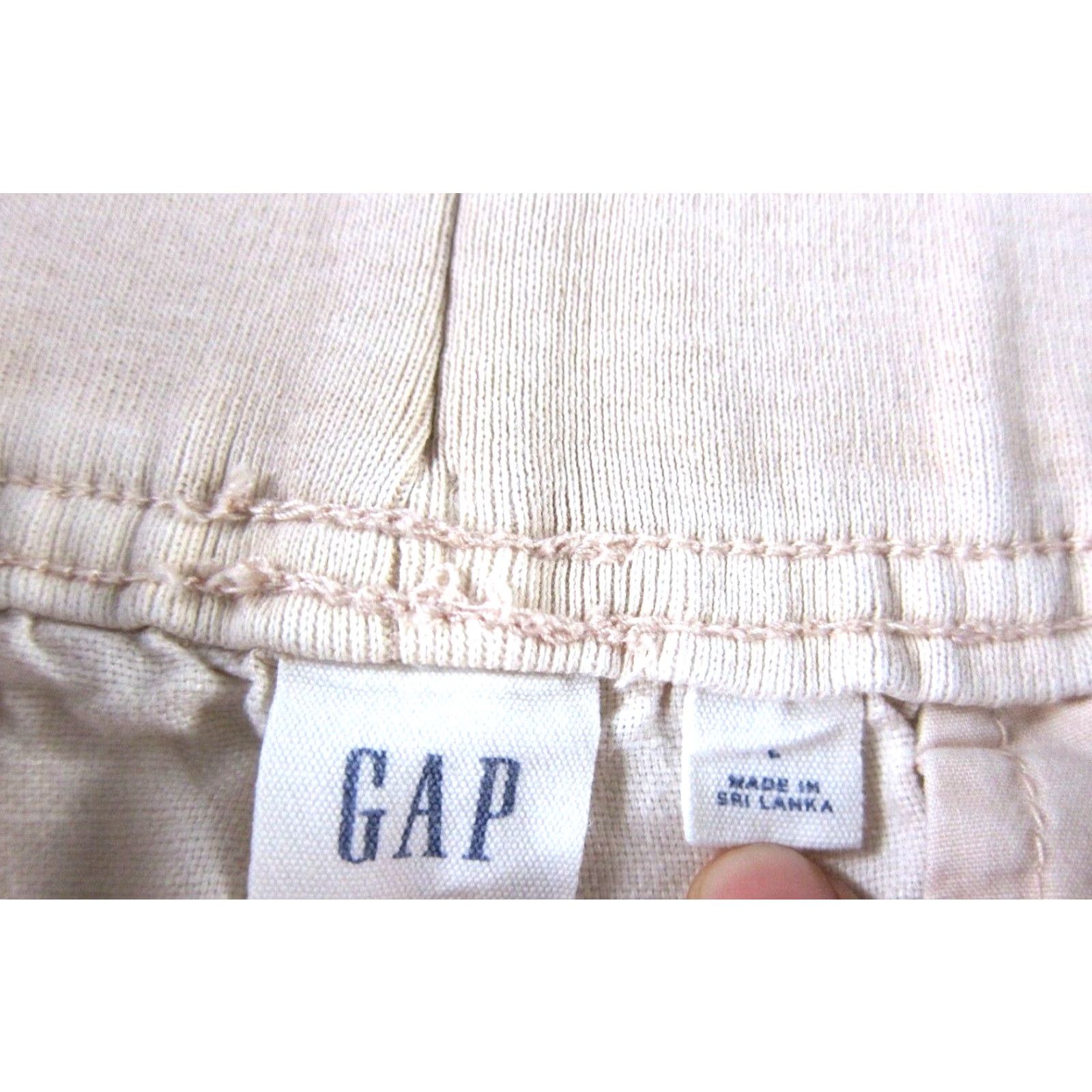 Gap GAP Linen Soft Pink Pocket Wide Leg Jogger Sweat Pant Woman Large Size 36" / US 14 / IT 50 - 3 Thumbnail