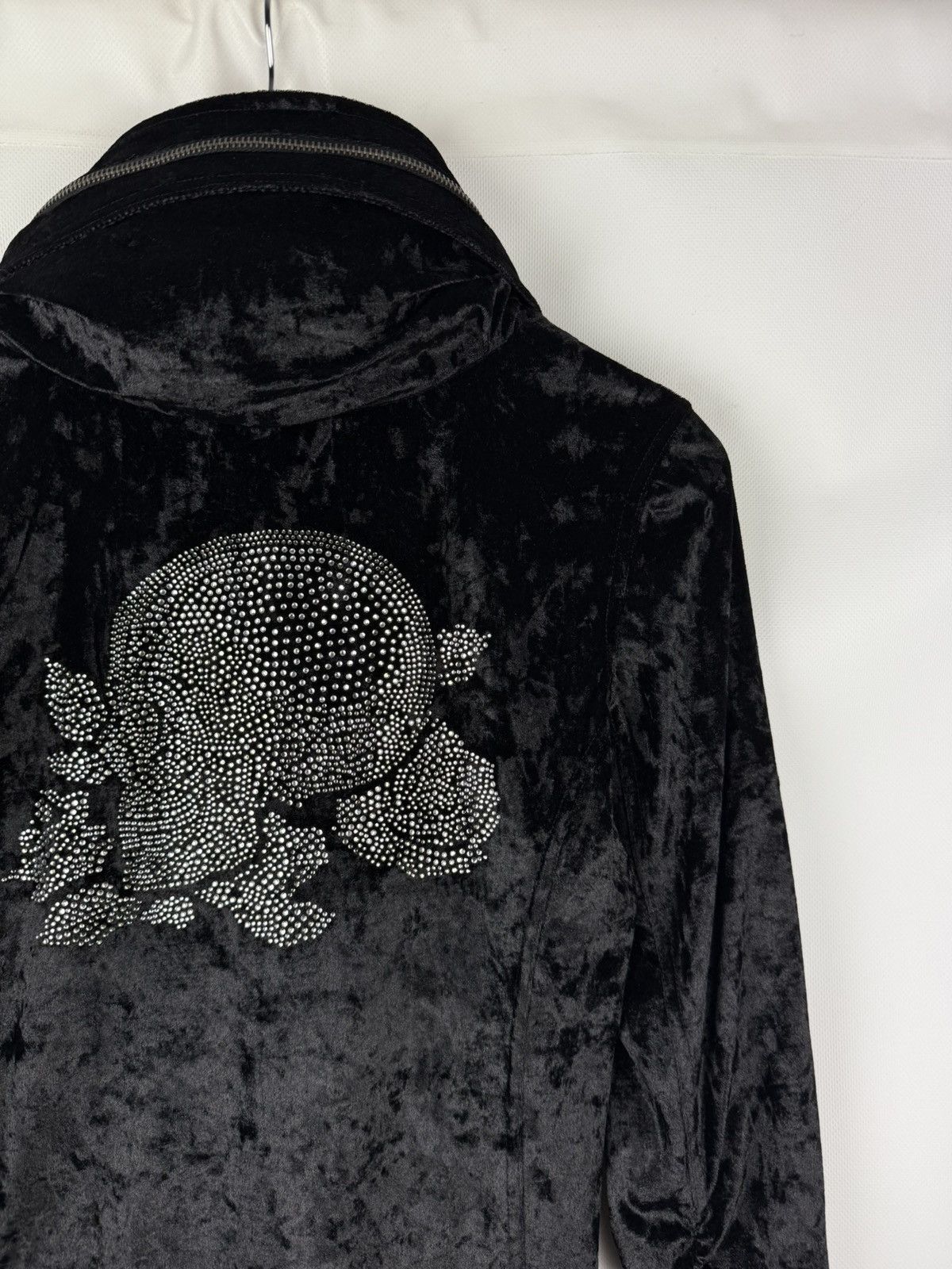 CIVARIZE × Japanese Brand Civarize Y2K Gothic Studded Velour Full Zip Track Top Jacket Size L / US 10 / IT 46 - 5 Thumbnail