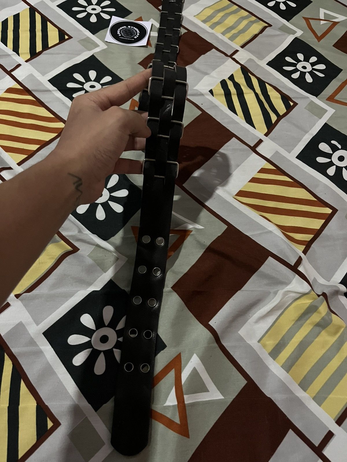 If Six Was Nine × Japanese Brand × Vintage Brown Belt With 2 Prong And Iron Braid Motif Size ONE SIZE - 10 Thumbnail