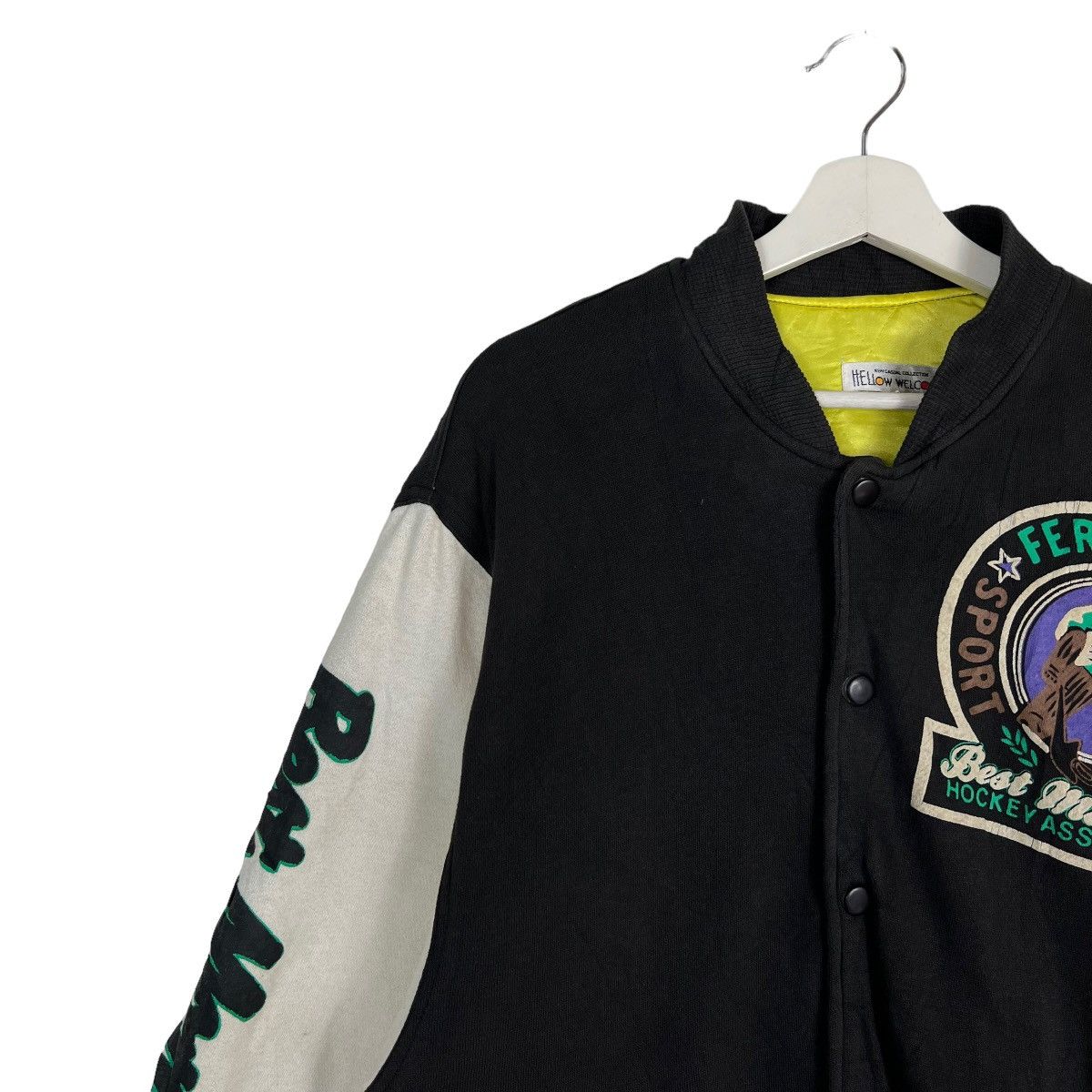Japanese Brand 🔥 VINTAGE HOCKEY BOMBER VARSITY BOMBER JACKET Size US M / EU 48-50 / 2 - 7 Thumbnail