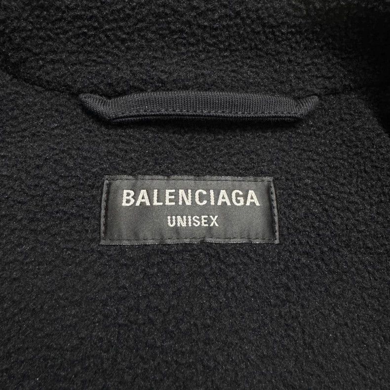 Balenciaga Balenciaga Embroidered Letter Fleece Jacket Size US S / EU 44-46 / 1 - 5 Thumbnail