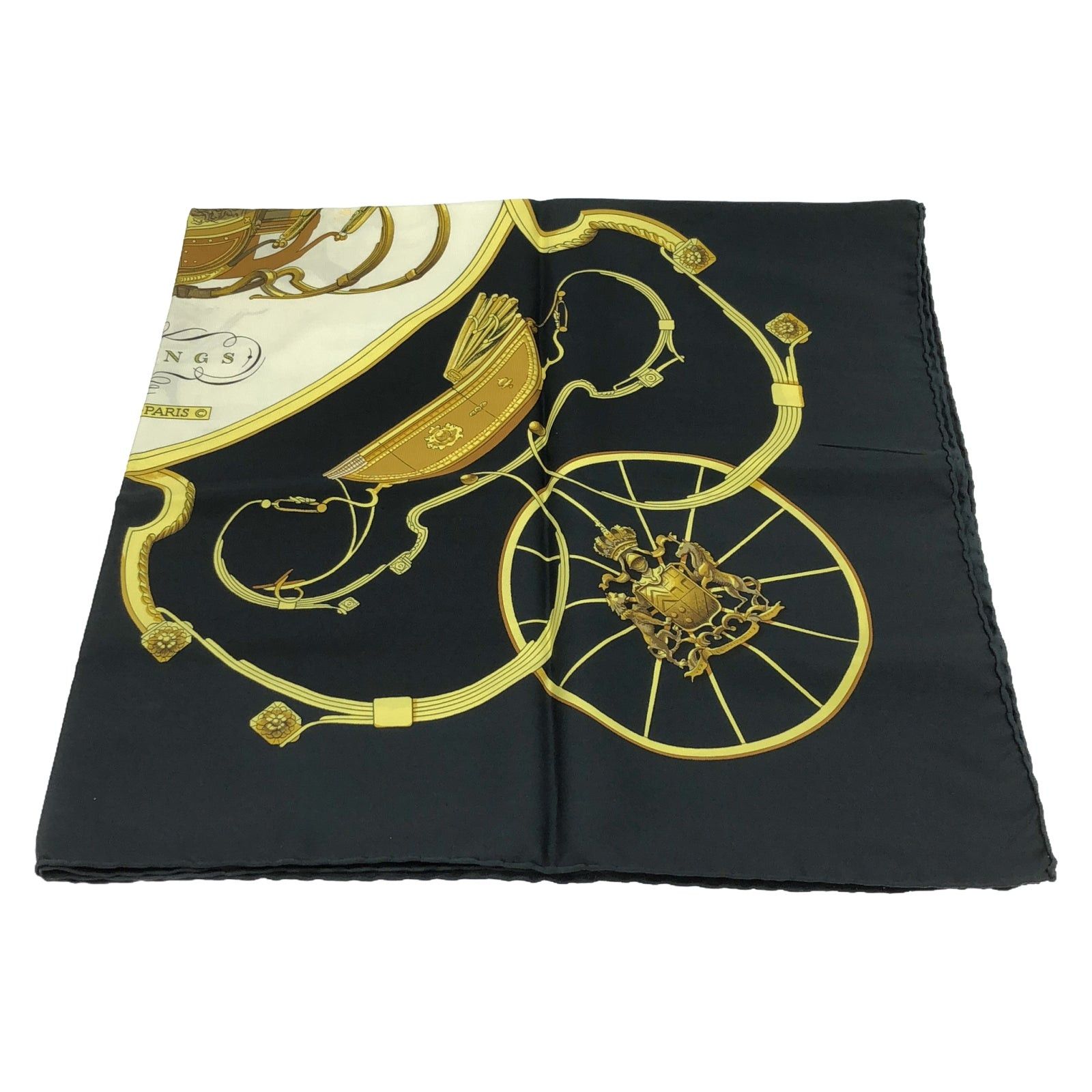 Hermes Hermes Scarf Silk Black Size ONE SIZE - 1 Thumbnail
