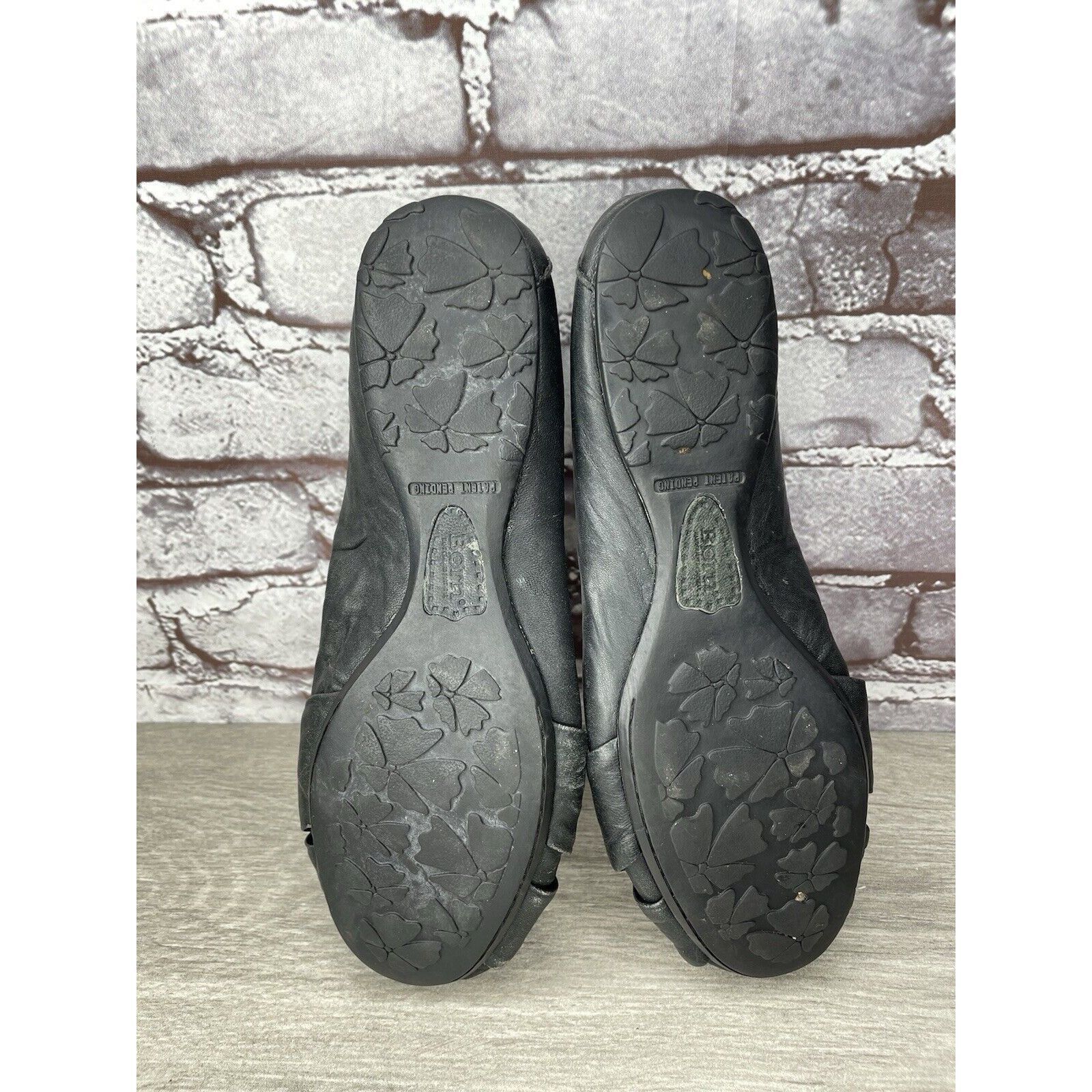 Born Born Lily W32114 Black Leather Vamp Accented Knot Ballet Fla Size US 8 / IT 38 - 10 Thumbnail