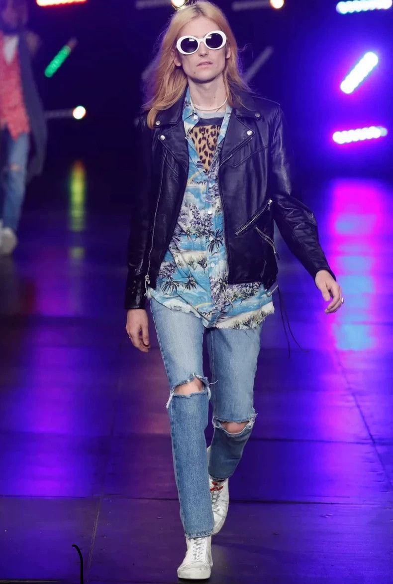 Saint Laurent Paris Saint Laurent Palm Tree Fringed Shirt-2505 Size US M / EU 48-50 / 2 - 9 Thumbnail