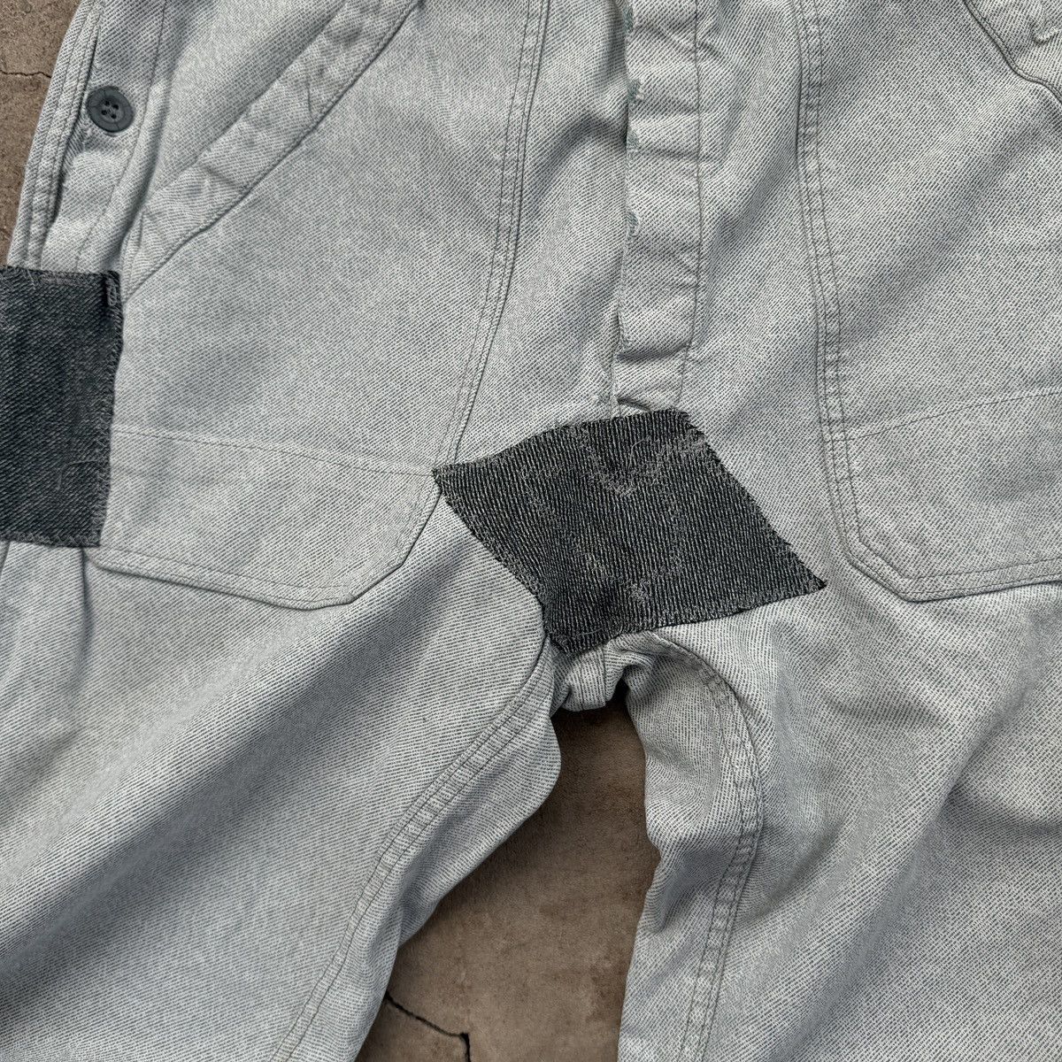 Le Laboureur French work chore vintage fatigue distressed patchwork pants Size US 32 / EU 48 - 3 Thumbnail