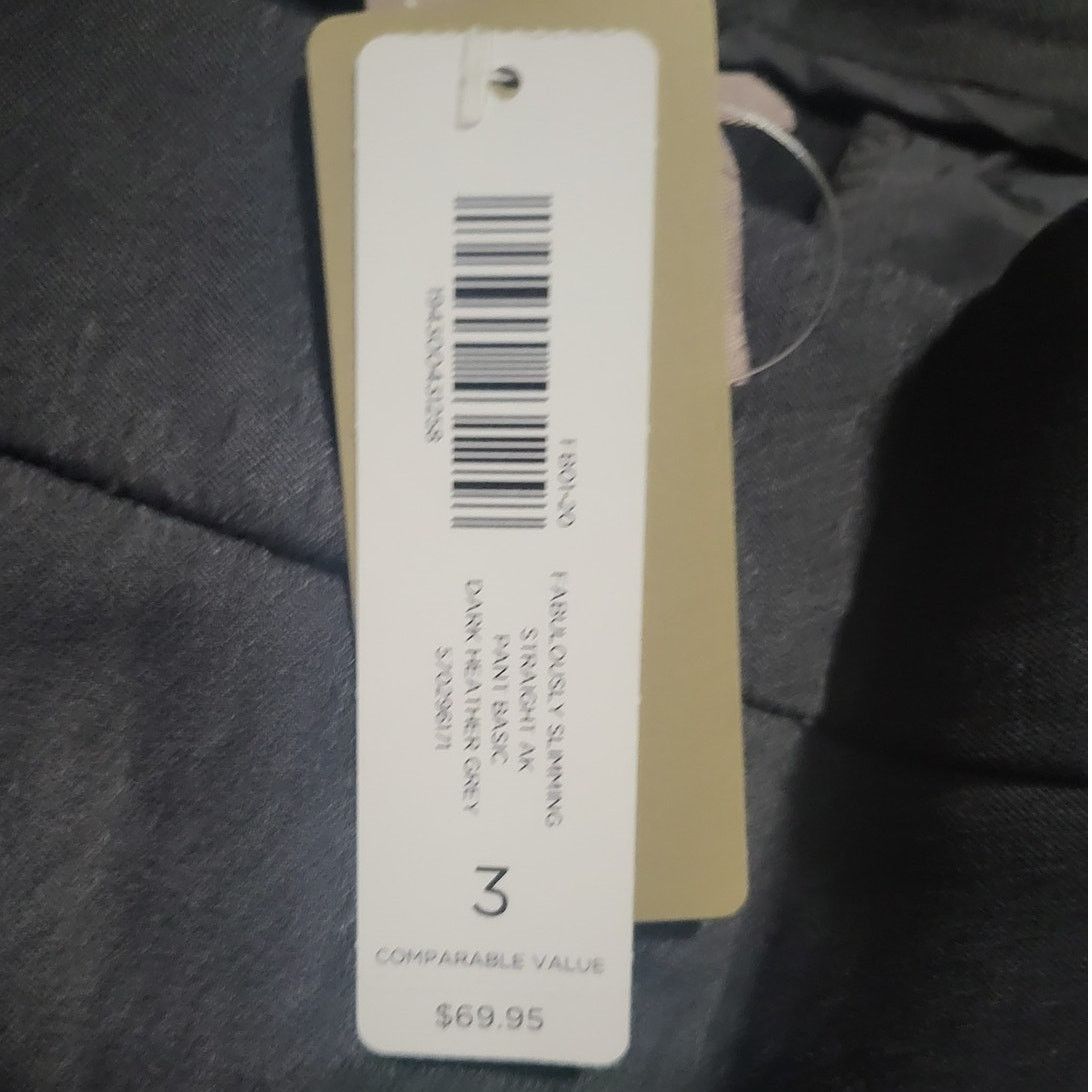 Other Chico's Fabulously Slimming Dk Heather Gray Pants -3 (XL/16) Size 38" / US 16 / IT 52 - 3 Thumbnail