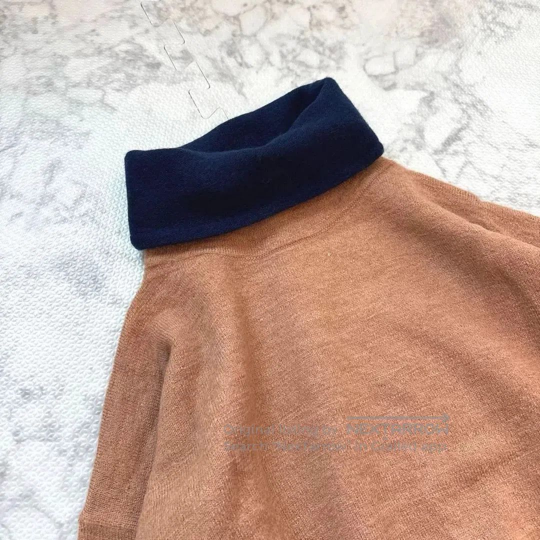 45rpm Brown Wool Cashmere Turtleneck Sweater. Size XS / US 0-2 / IT 36-38 - 4 Thumbnail