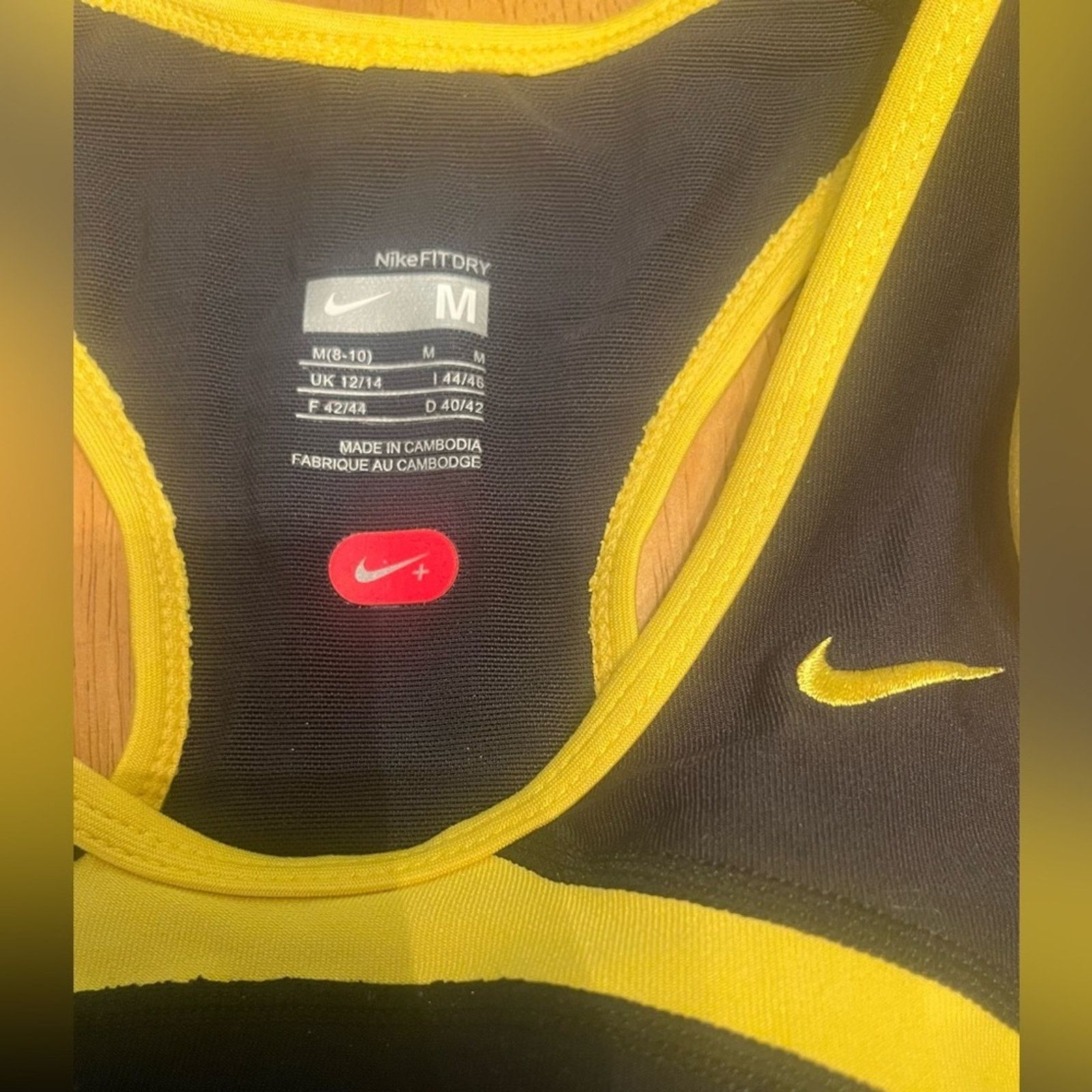 Nike Nike Black and Yellow Tank Top, Size Medium Size M / US 6-8 / IT 42-44 - 5 Thumbnail