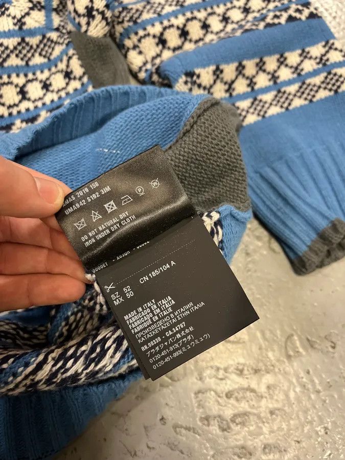 Prada AW2019 Prada Blue Contemporary Wool Sweater Size US M / EU 48-50 / 2 - 11 Thumbnail