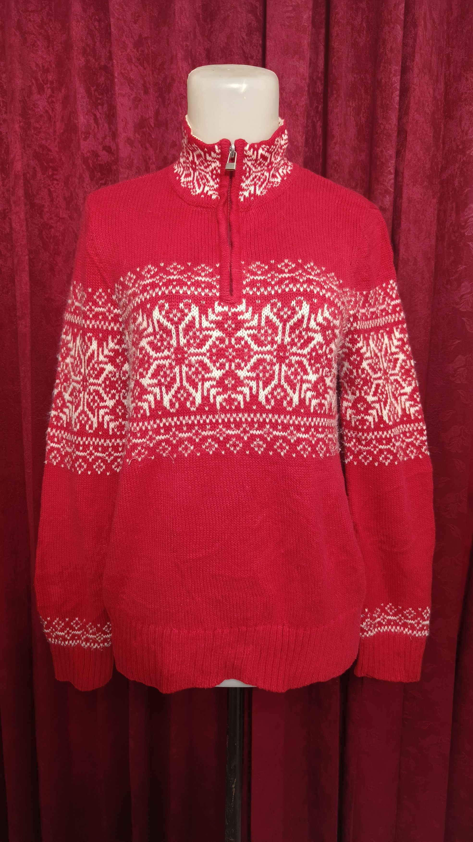 Other CHRISTOPHER & BANKS Ethnic Striped Motif Knit Cotton Sweater Size US S / EU 44-46 / 1 - 7 Thumbnail