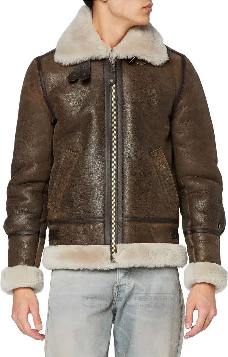 Schott Schott NYC Men's Leather Jacket B3 Bomber Jacket Size US S / EU 44-46 / 1 - 1 Thumbnail