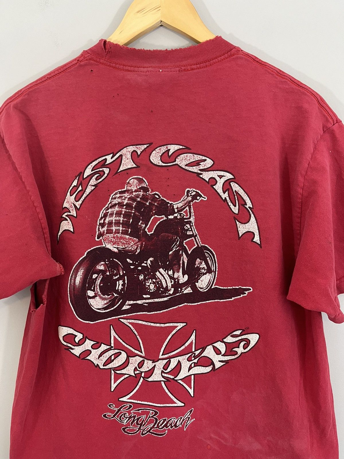 Vintage West Coast Choppers Perfect Sun Faded Thrashed Moto Tee Size US M / EU 48-50 / 2 - 1 Thumbnail