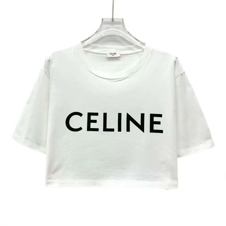 Celine Celine White Letter Print Cotton T-shirt Size M / US 6-8 / IT 42-44 - 1 Thumbnail