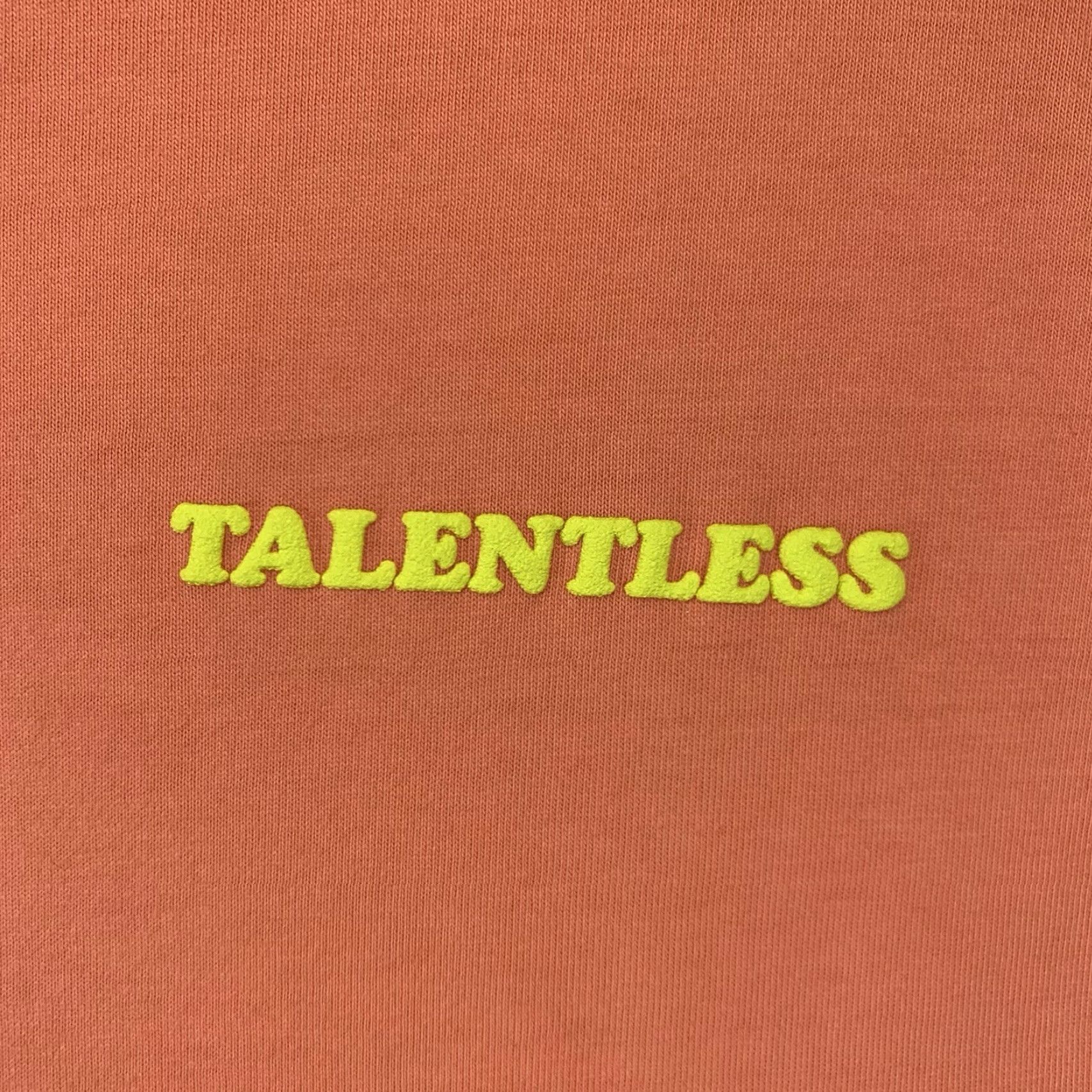 Talentless Talentless Men’s T-Shirt Cream Orange Graphic Short Sleeve Adult Large Retro 90s Cotton Size US L / EU 52-54 / 3 - 3 Thumbnail