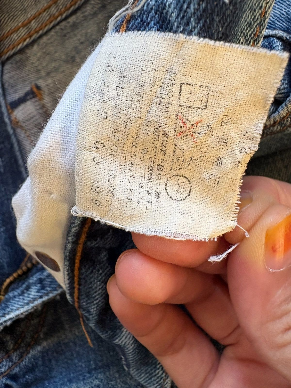 Levi's Vintage 80s Levis 502 Big E Selvedge Mud Wash Distress Jeans Size US 28 / EU 44 - 12 Thumbnail