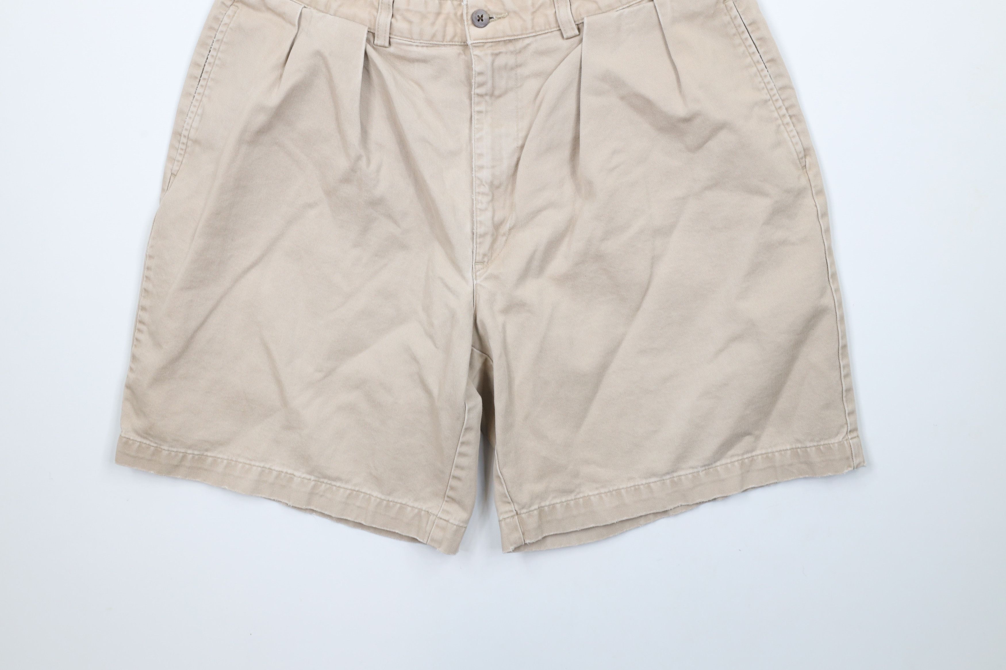 Ralph Lauren × Vintage Vintage 90s Ralph Lauren Above Knee Chino Shorts Beige Size US 32 / EU 48 - 4 Thumbnail