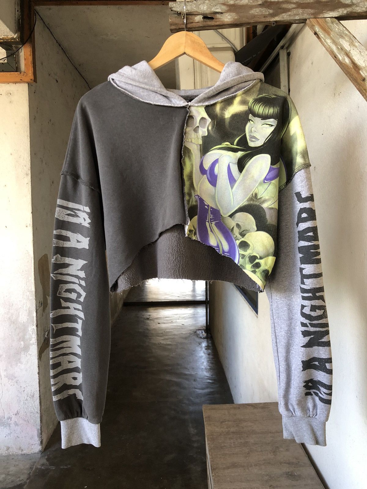 Seditionaries Rare🔥 New Girl Order x Night Mare Sweat Crop Top Sweater Size M / US 6-8 / IT 42-44 - 1 Thumbnail