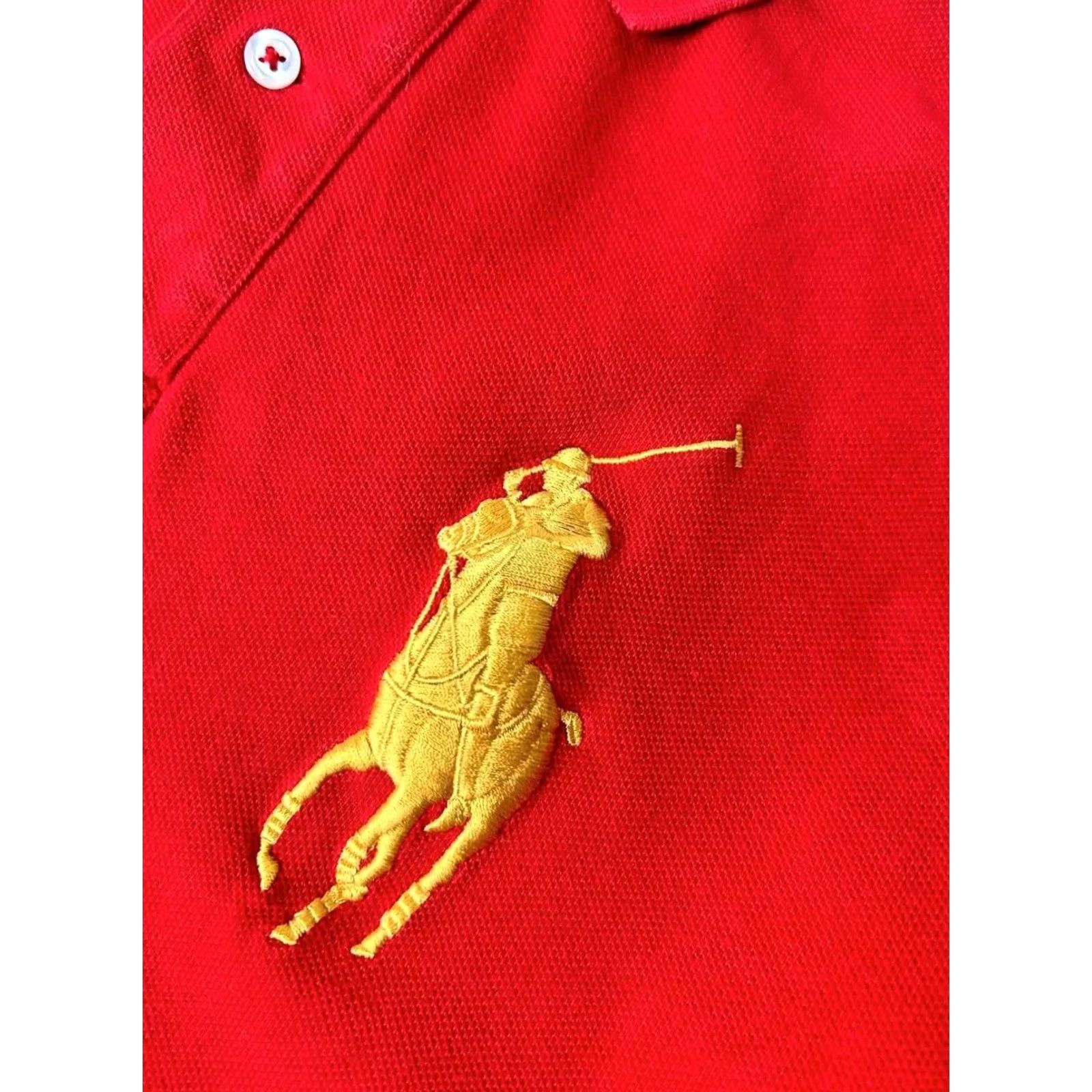 Polo Ralph Lauren VINTAGE Polo Ralph Lauren Big Pony Polo Shirt Long Sleeve Men Sz S RED Size US S / EU 44-46 / 1 - 5 Thumbnail