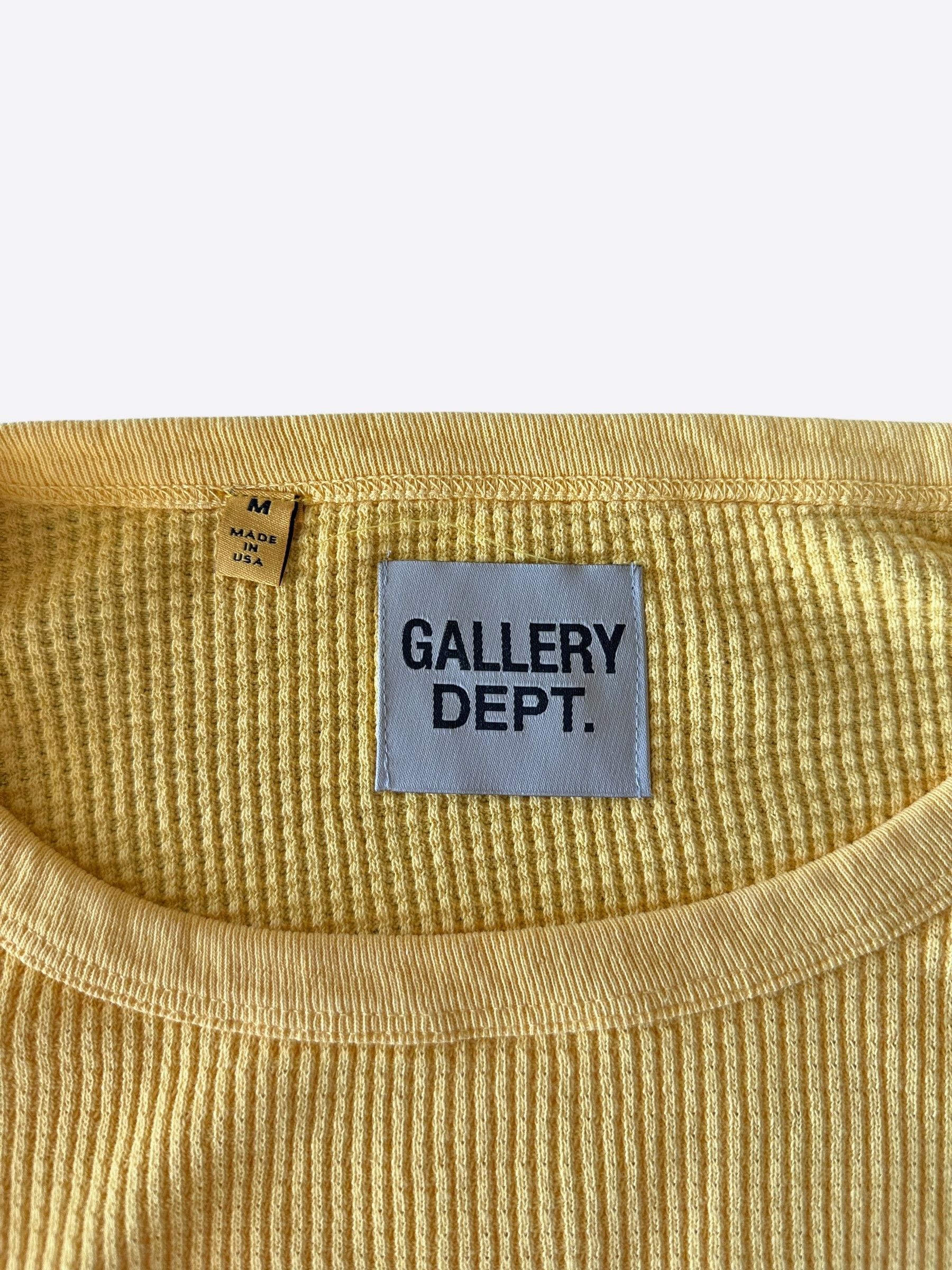Gallery Dept. Gallery Dept Yellow & Black Logo Thermal Longsleeve T-Shirt Size US XL / EU 56 / 4 - 3 Thumbnail