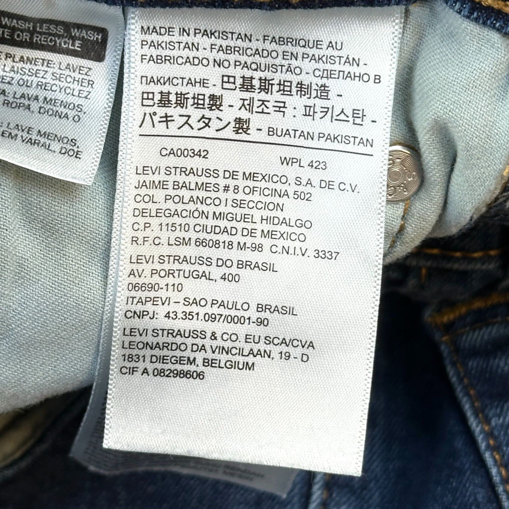 Levi's Levis 511 Jeans Mens 30x32 Blue Dark Wash Denim Slim Fit Stretch Zip Fly Casual Jeans Size US 30 / EU 46 - 6 Thumbnail
