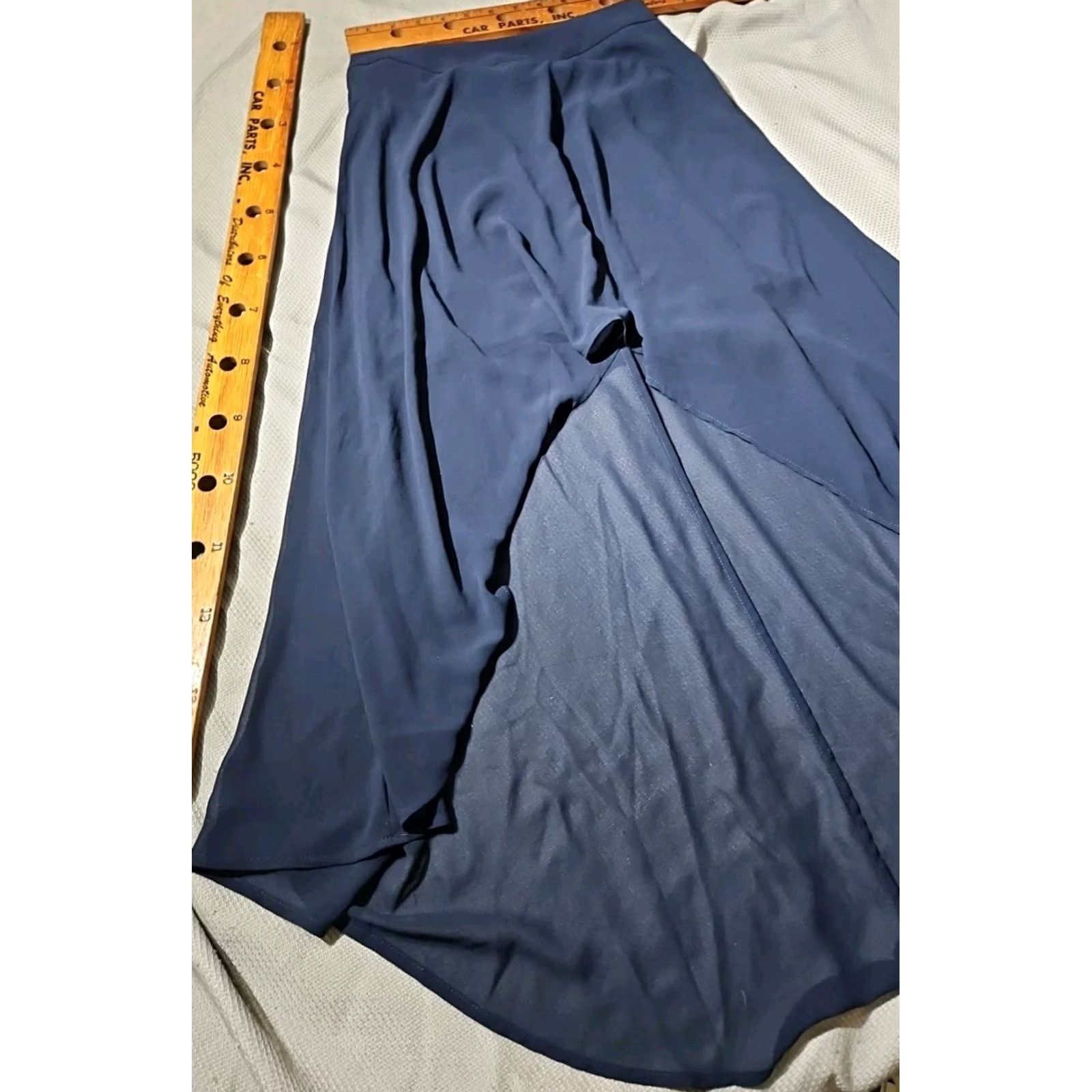 Forever 21 FOREVER 21 Skirt Womens Small S Blue Pull On Zip Layered Preppy Flowy Lined Size 28" / US 6 / IT 42 - 3 Thumbnail